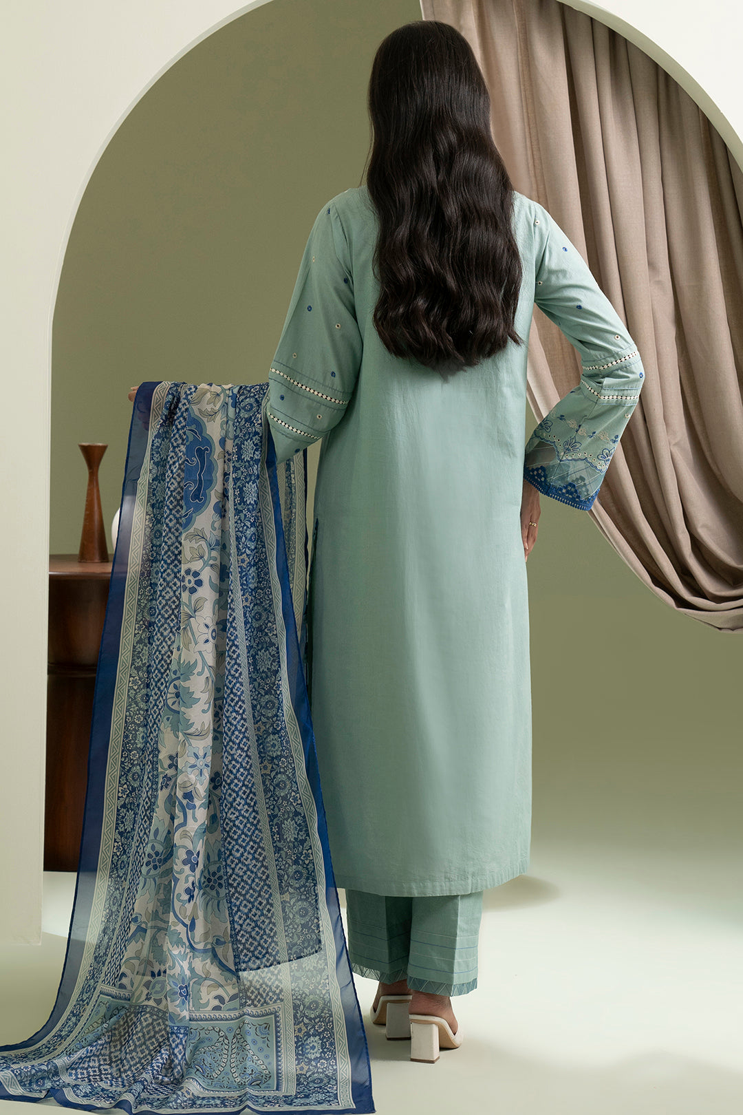 Embroidered Shirt Shalwar Dupatta - 0463