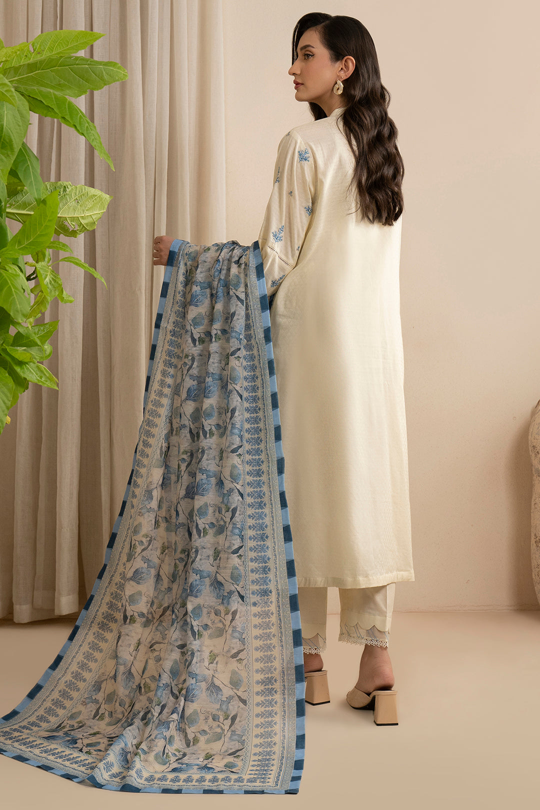 Embroidered Shirt Shalwar Dupatta - 0465