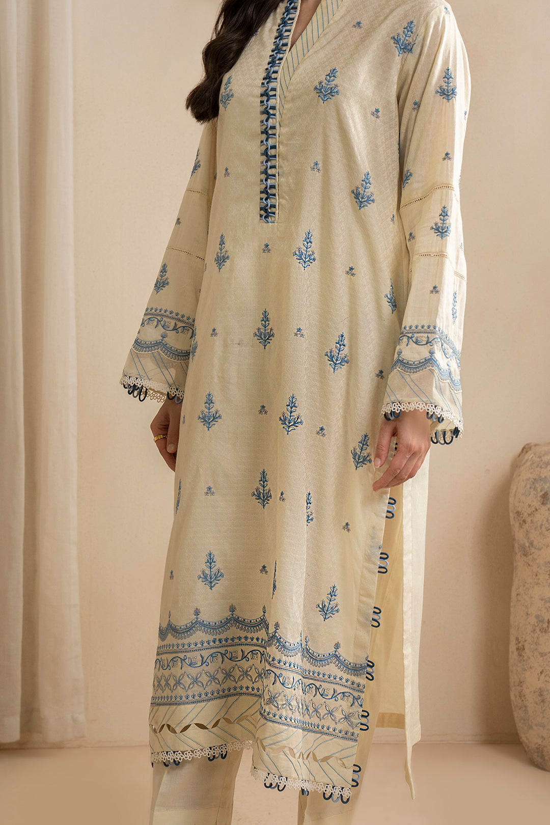 Embroidered Shirt Shalwar Dupatta - 0465