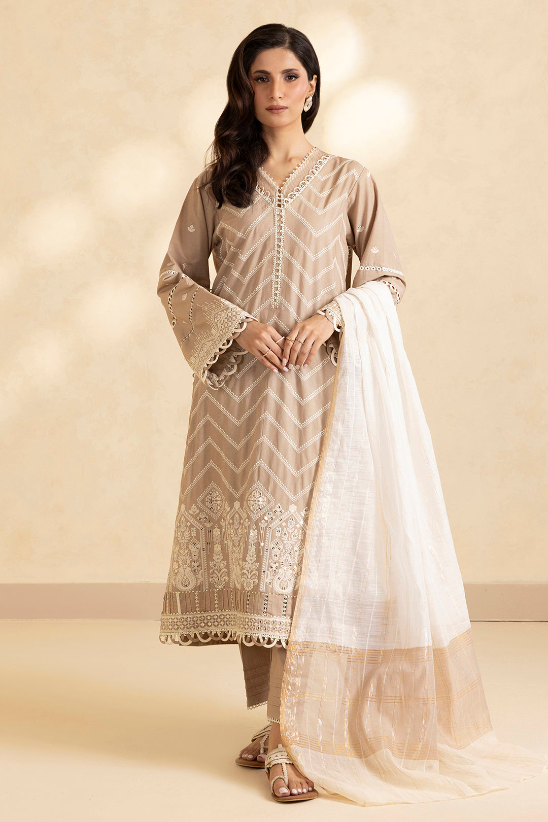 Embroidered Shirt Shalwar Dupatta - 4008