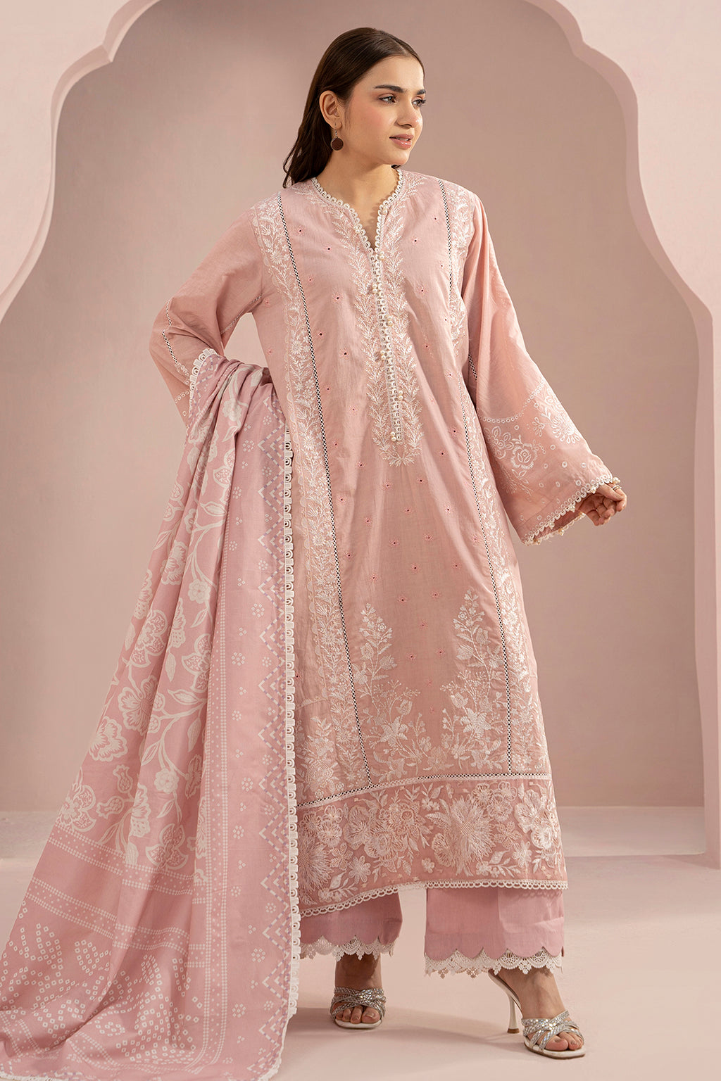 Embroidered Shirt Shalwar Dupatta - 0469