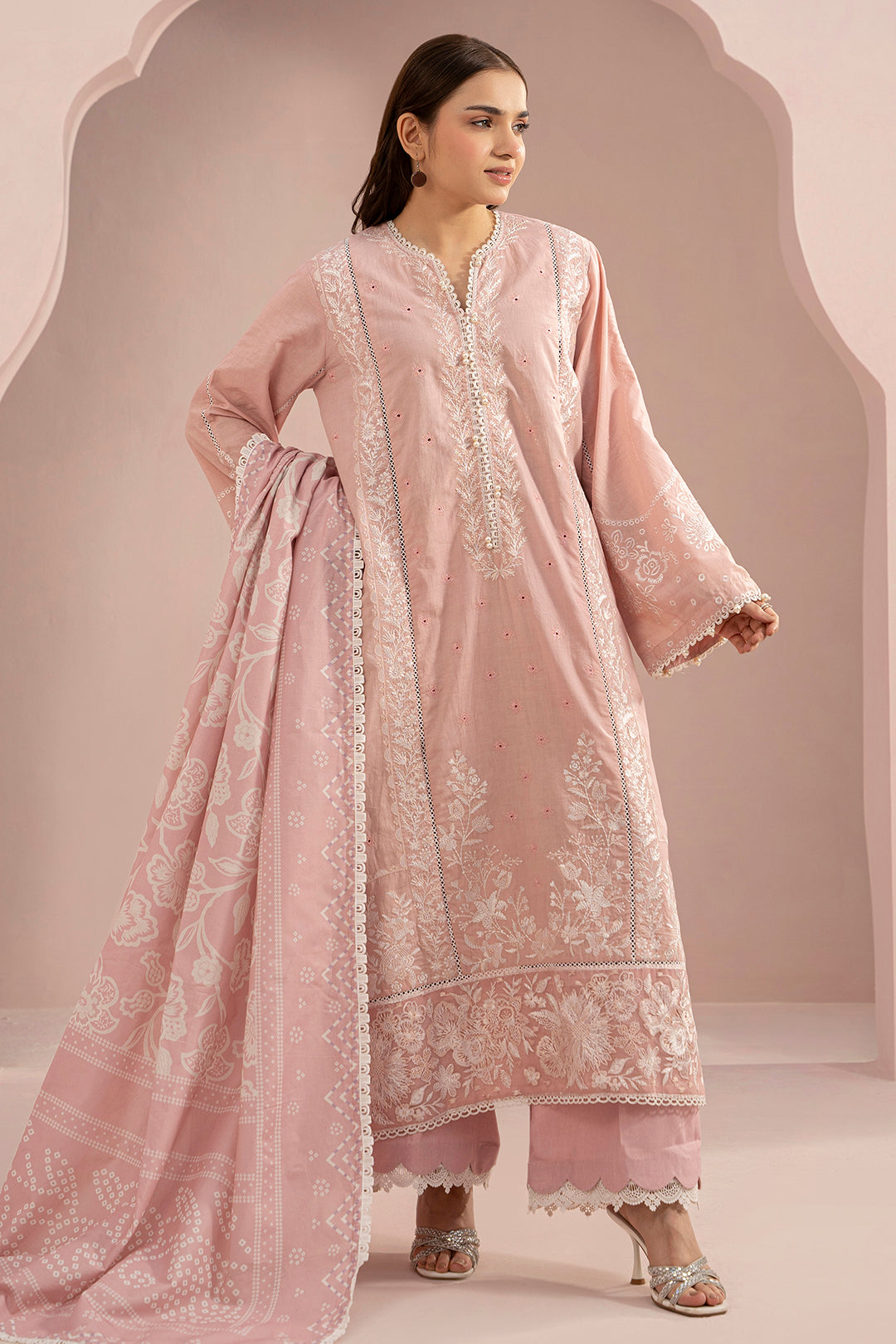 Embroidered Shirt Shalwar Dupatta - 0469