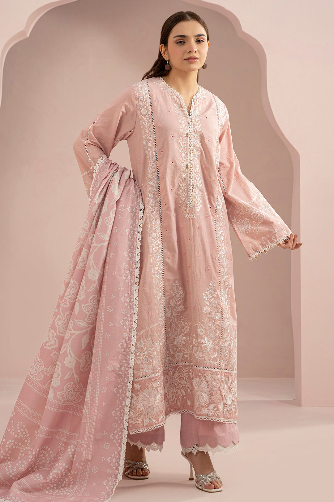 Embroidered Shirt Shalwar Dupatta - 0469