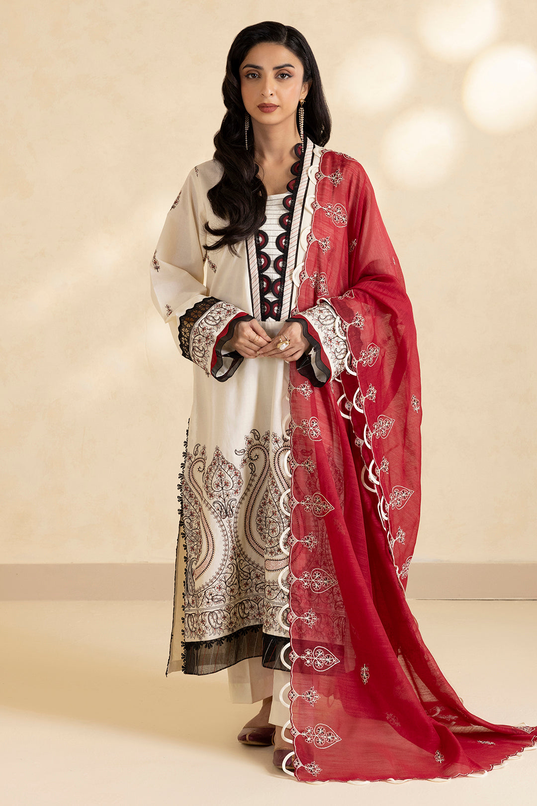 Embroidered Shirt Shalwar Dupatta - 0470