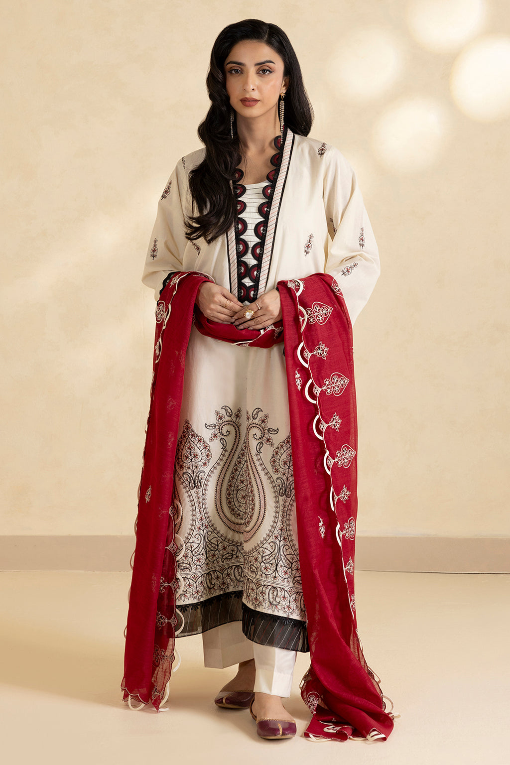 Embroidered Shirt Shalwar Dupatta - 0470