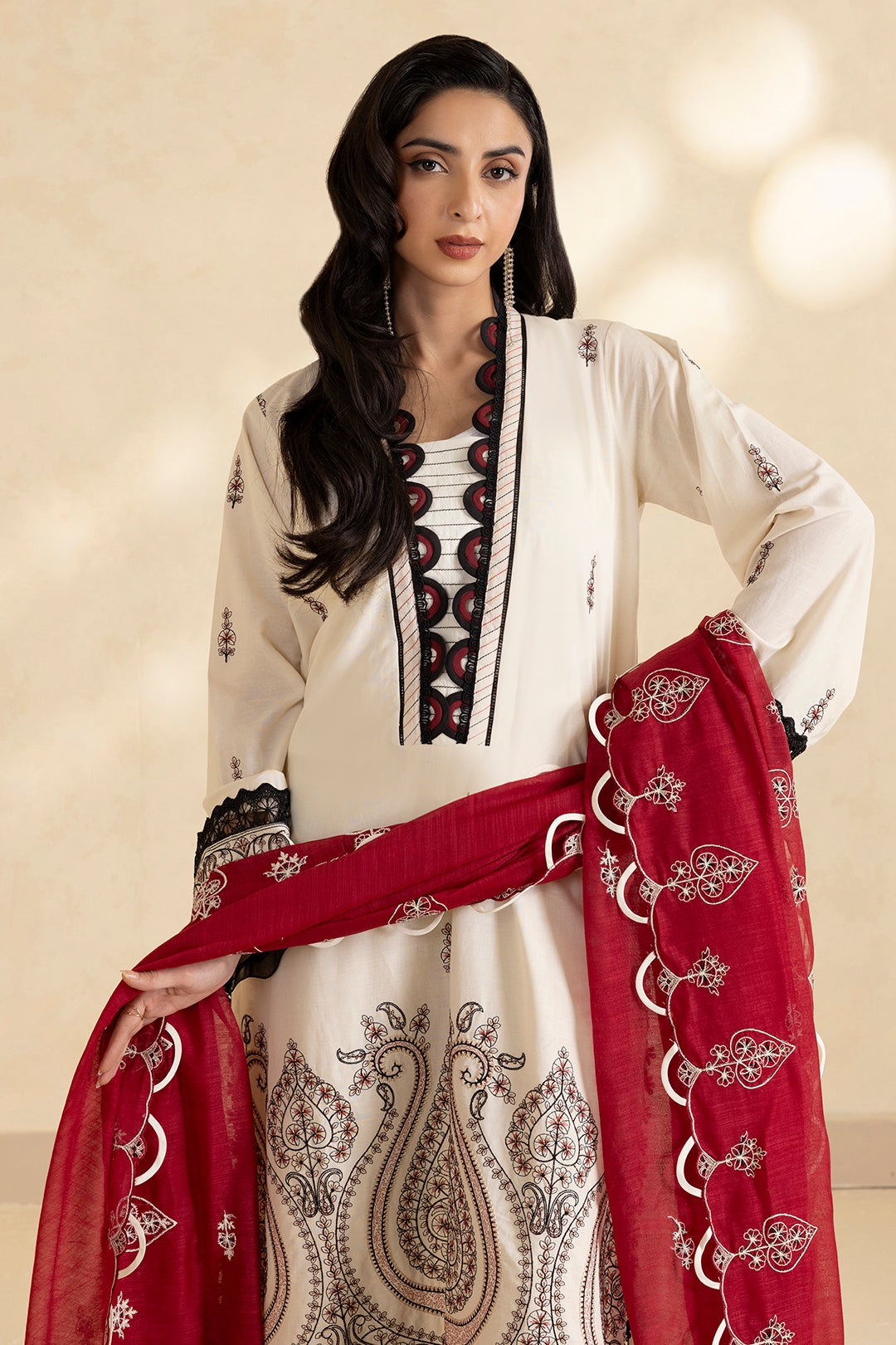 Embroidered Shirt Shalwar Dupatta - 0470