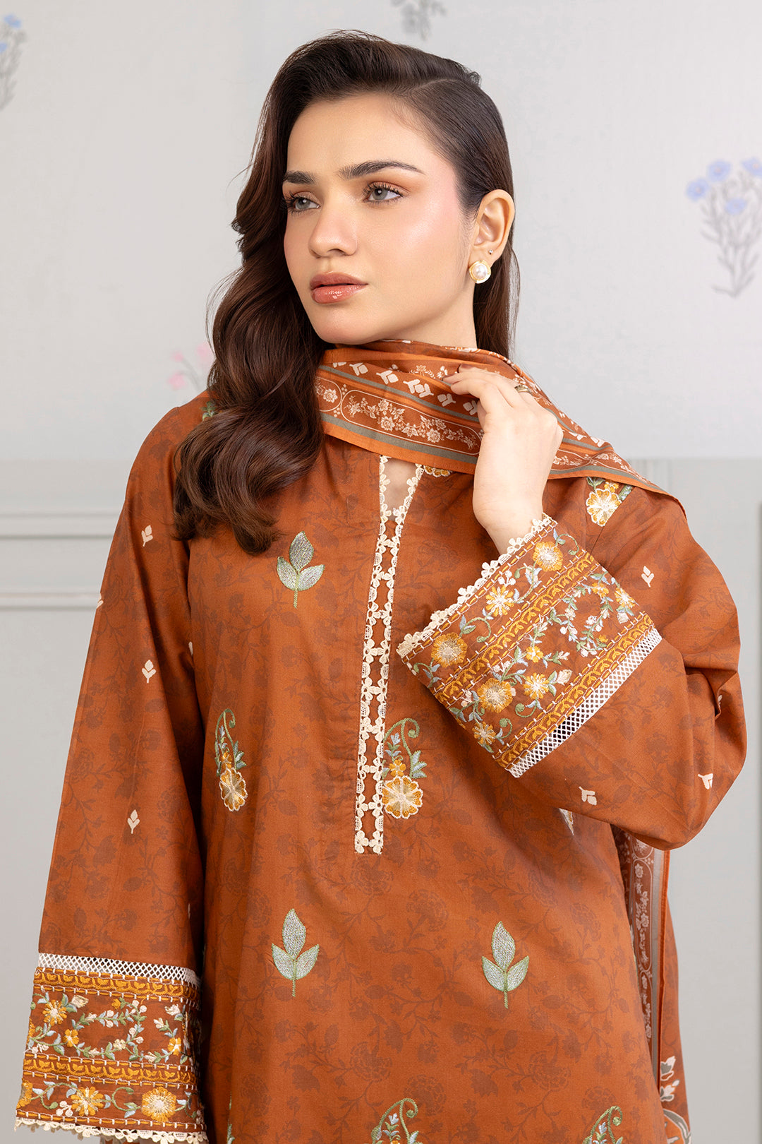 Embroidered Shirt Shalwar Dupatta - 0522