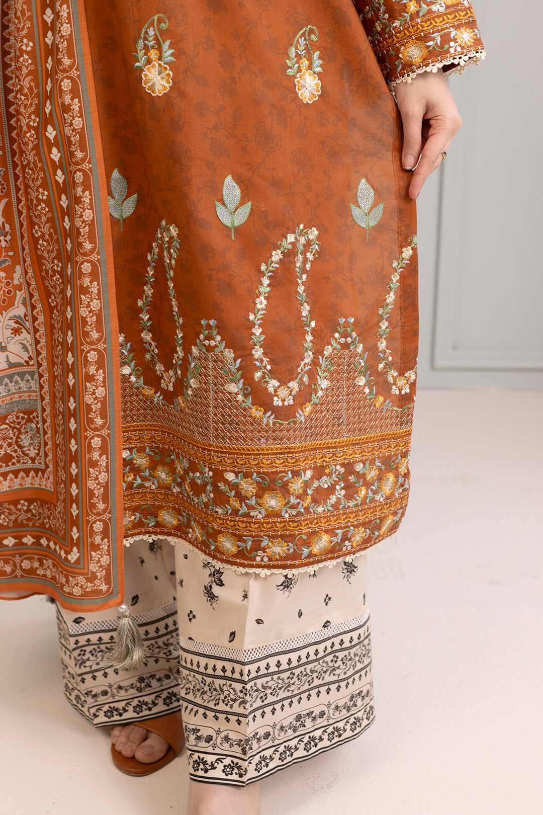 Embroidered Shirt Shalwar Dupatta - 0522