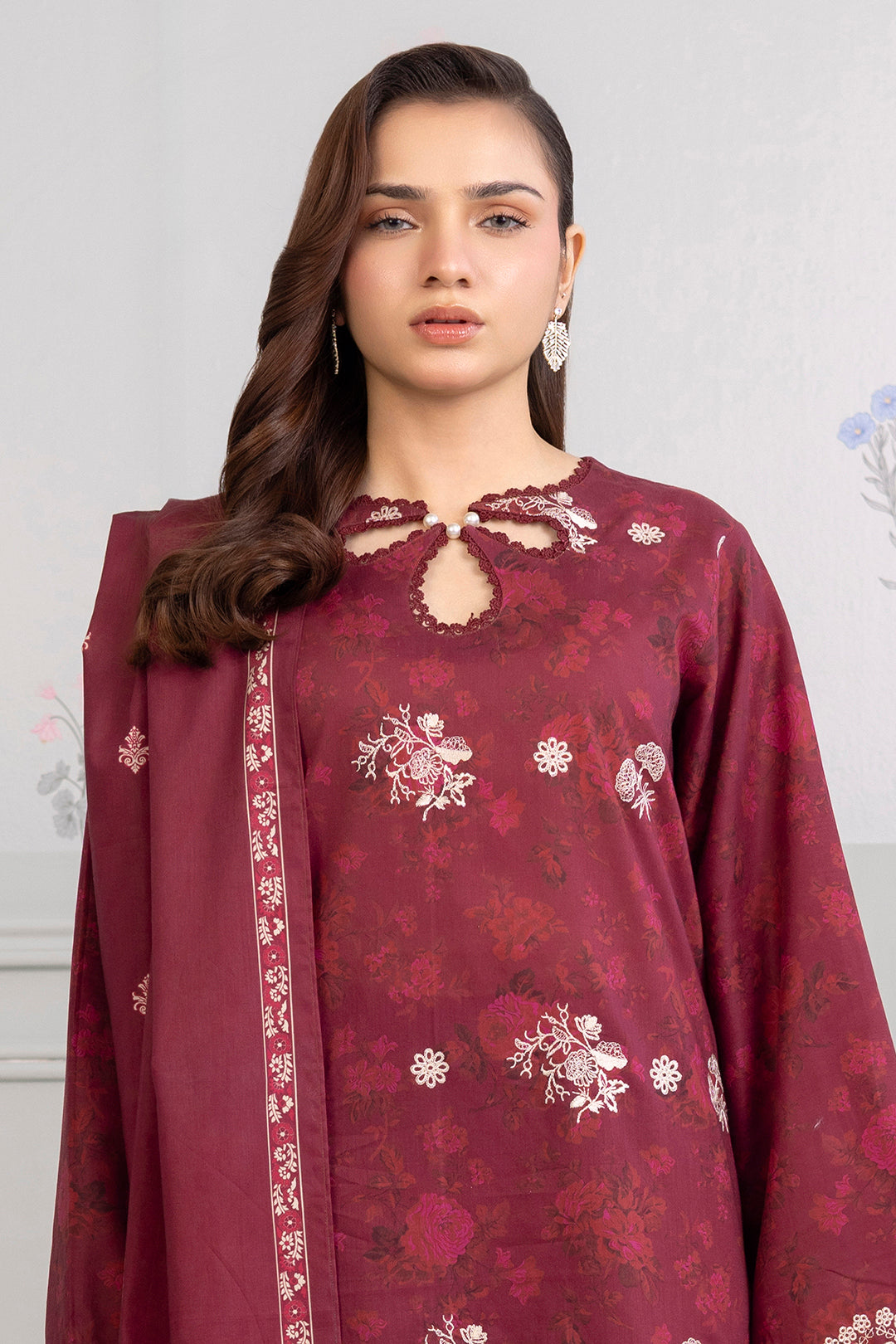 Embroidered Shirt Shalwar Dupatta - 0524