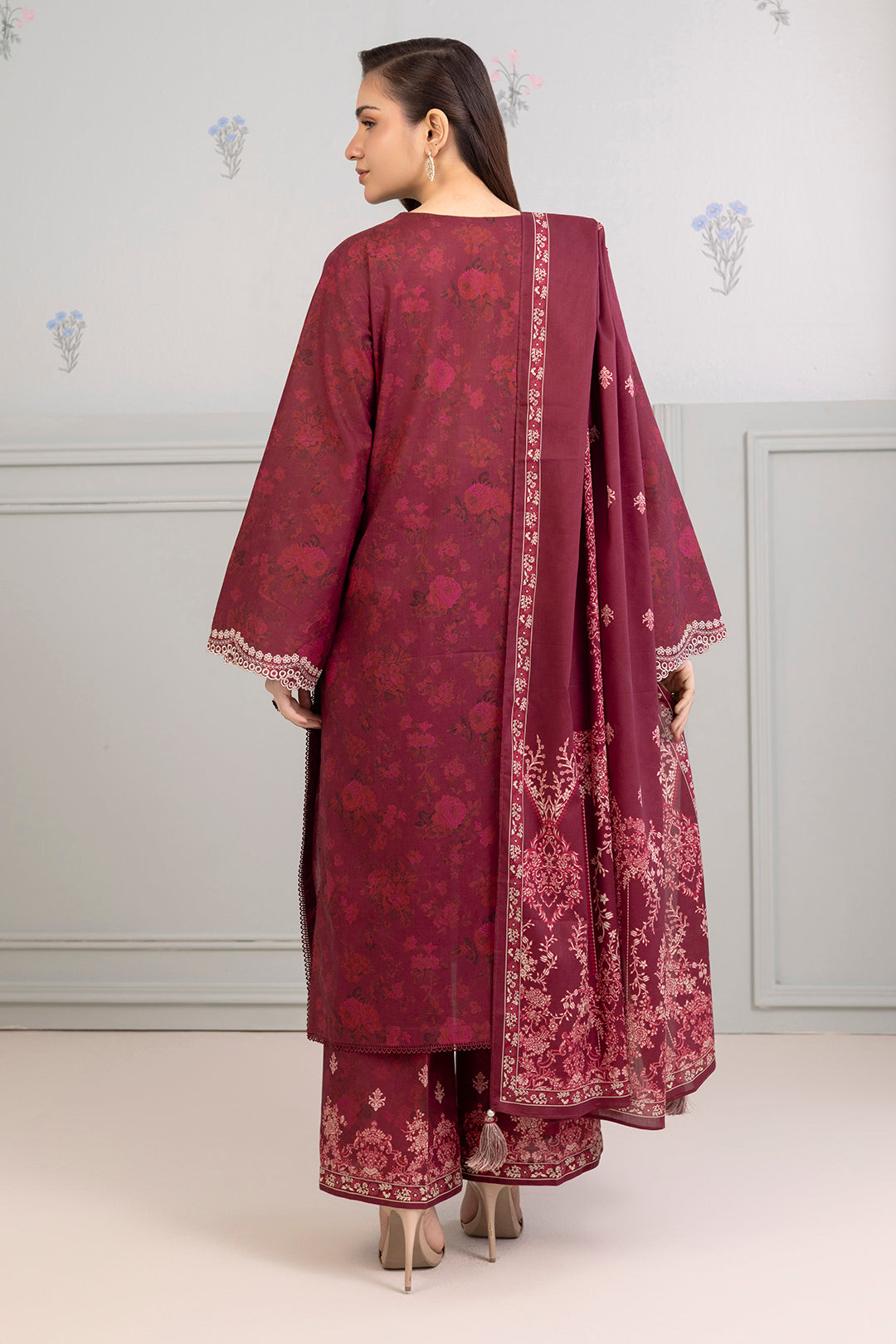 Embroidered Shirt Shalwar Dupatta - 0524