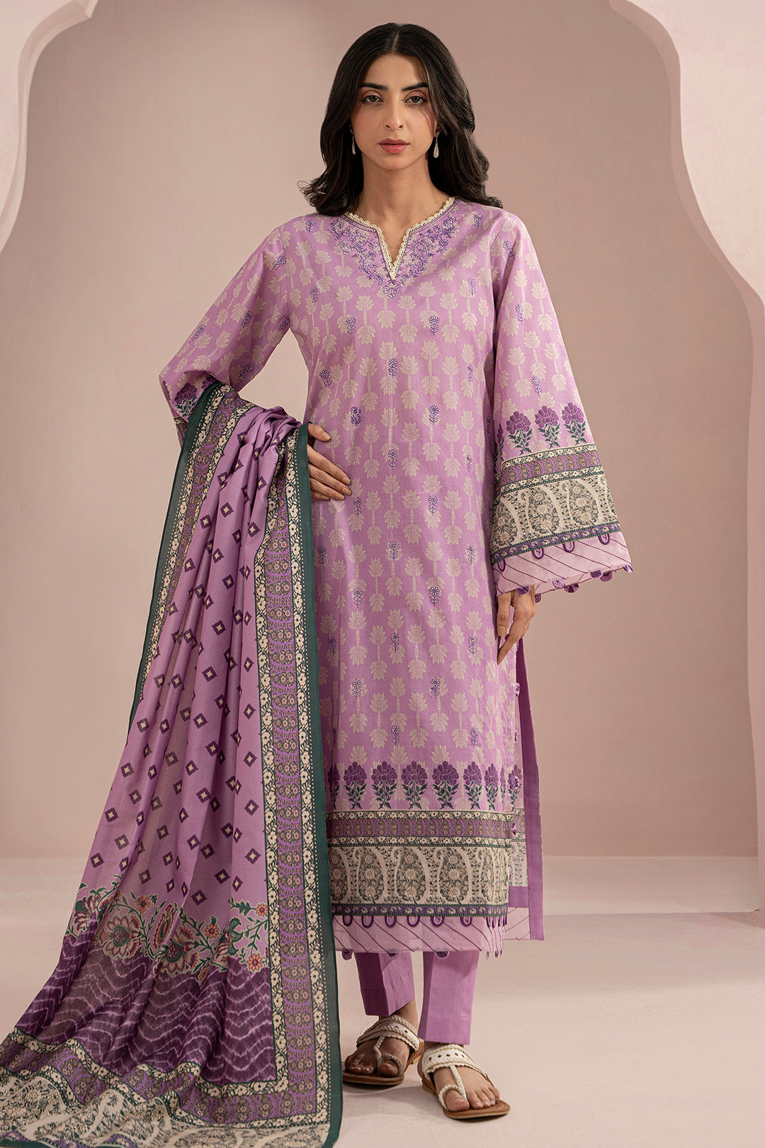 Embroidered Shirt Shalwar Dupatta - 0525