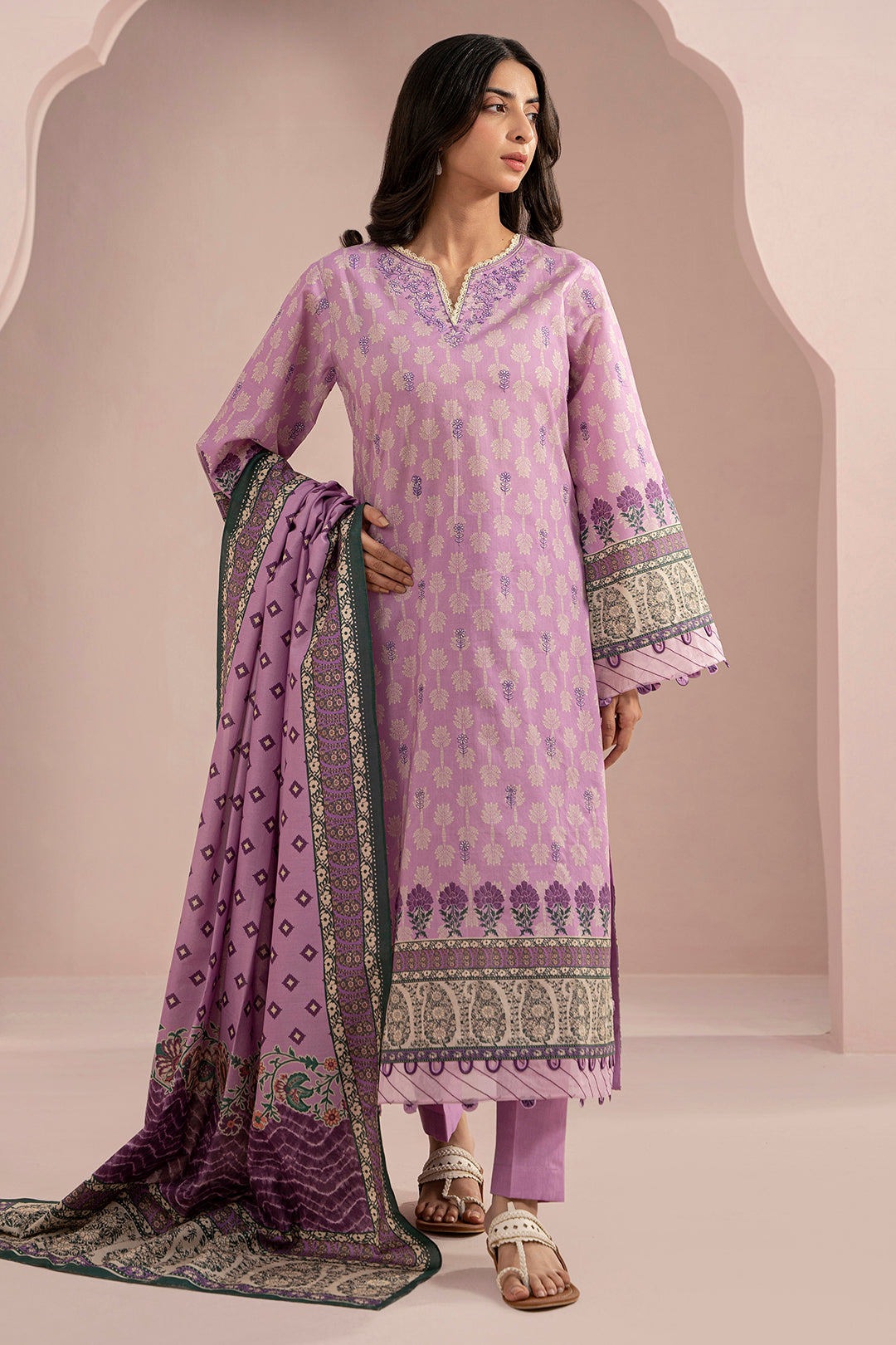 Embroidered Shirt Shalwar Dupatta - 0525