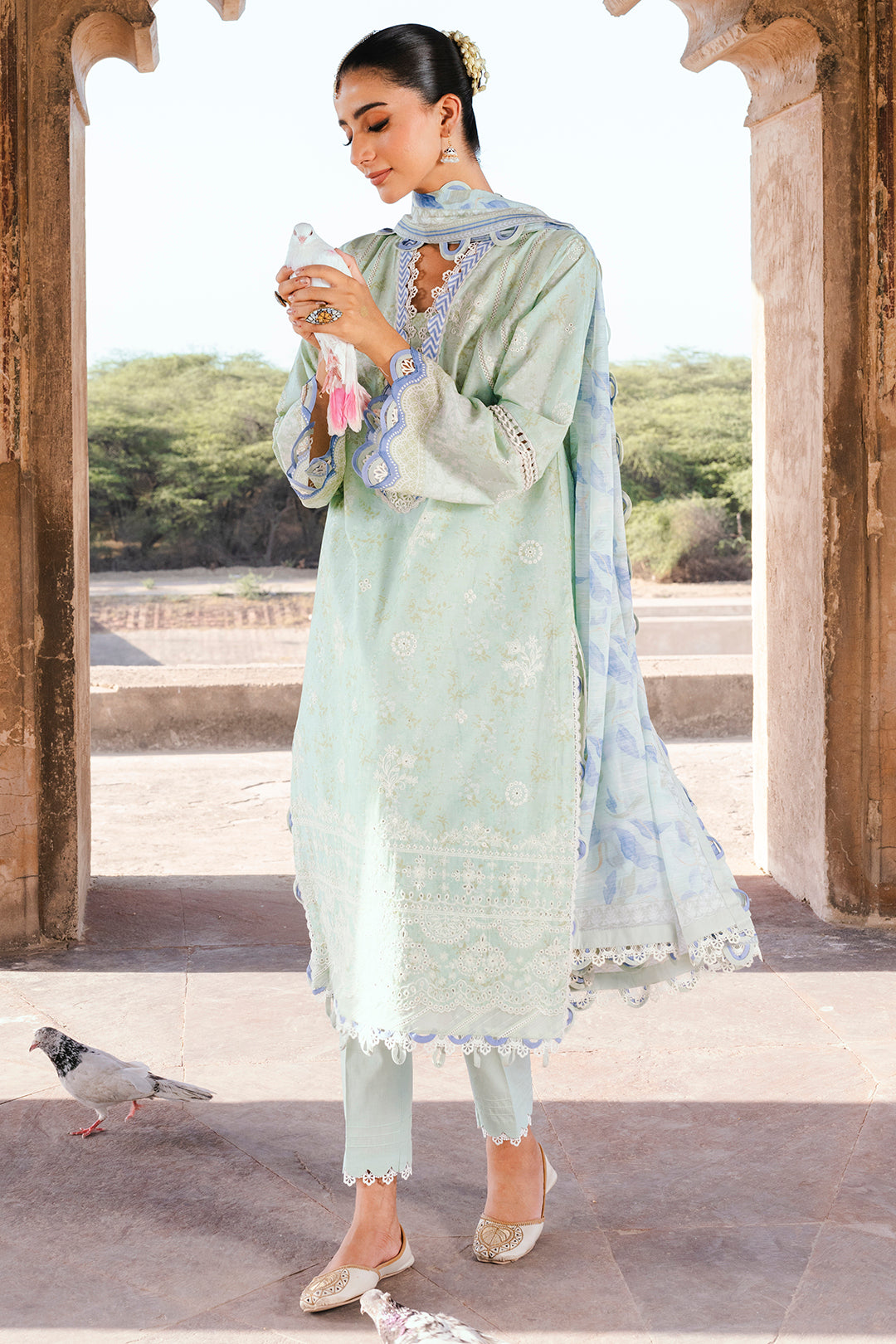 Embroidered Shirt Shalwar Dupatta - 0529