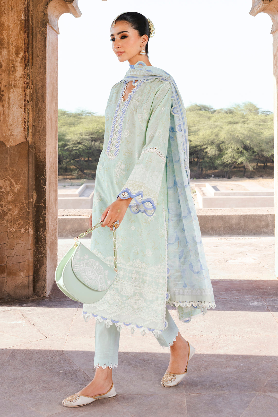 Embroidered Shirt Shalwar Dupatta - 0529