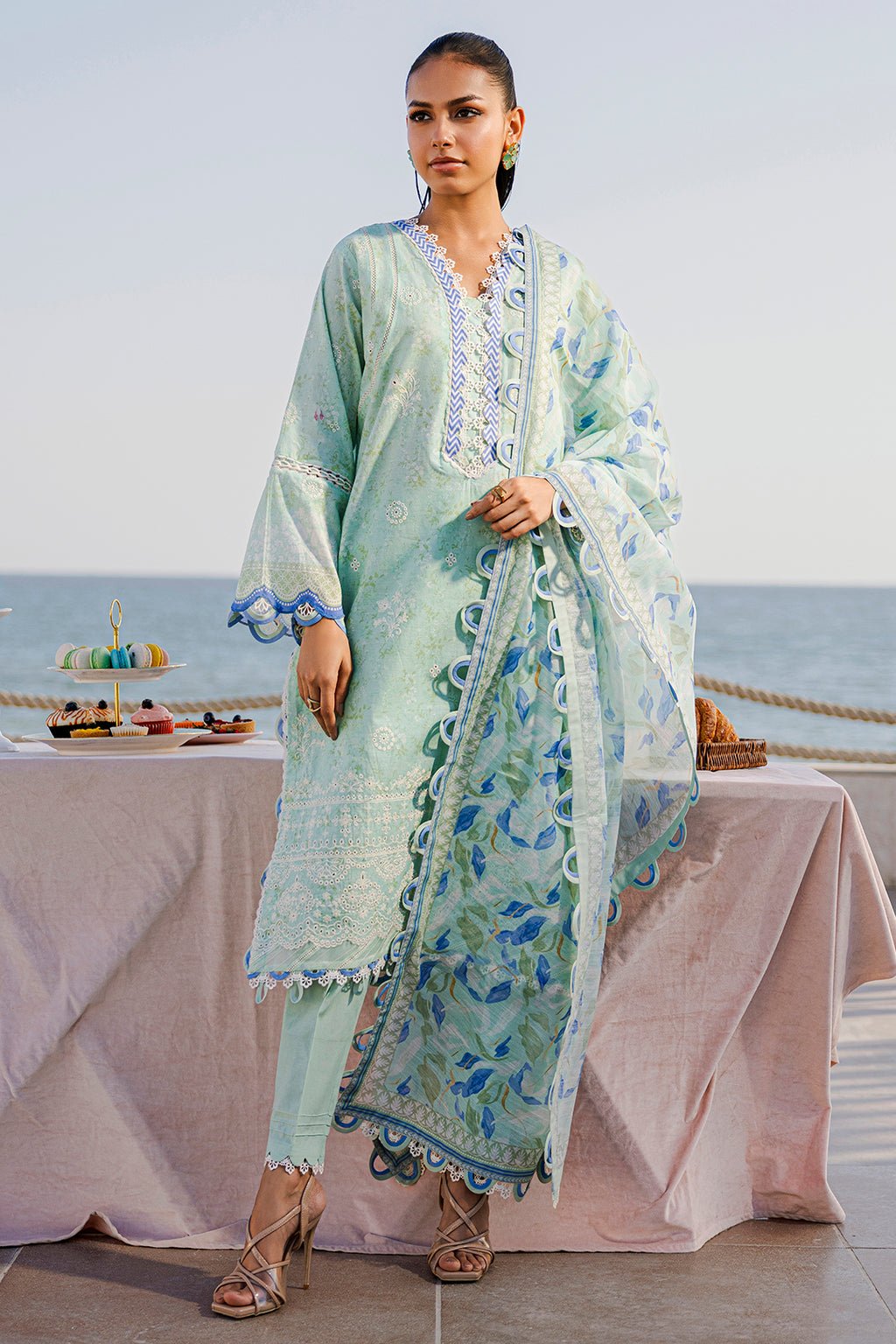 Embroidered Shirt Shalwar Dupatta - 0529