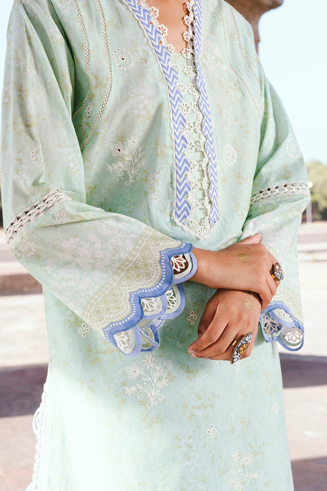 Embroidered Shirt Shalwar Dupatta - 0529
