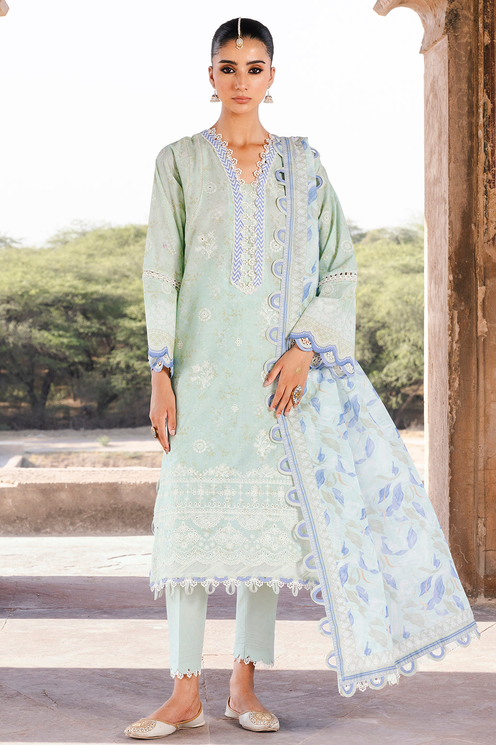 Embroidered Shirt Shalwar Dupatta - 0529