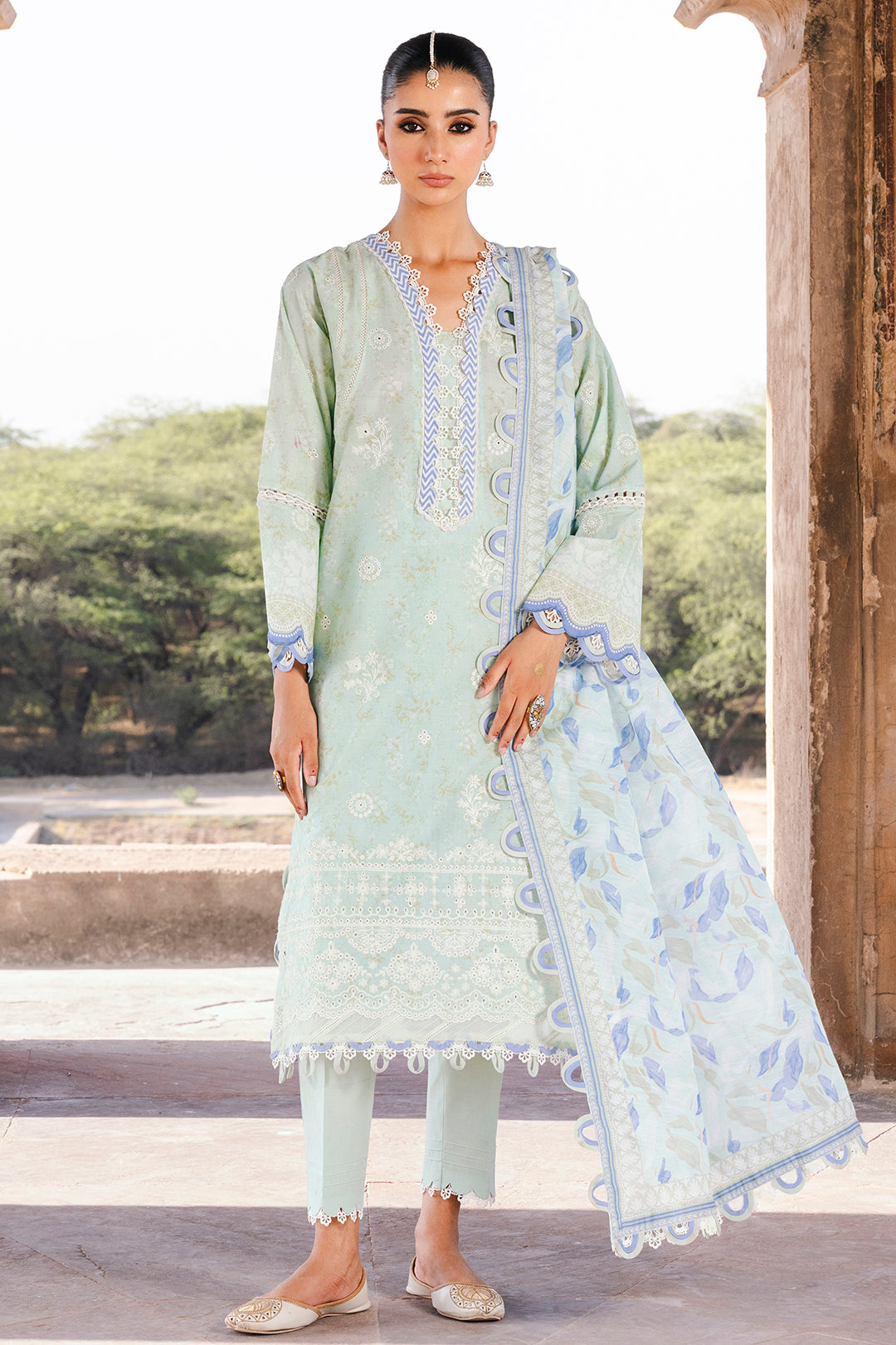 Embroidered Shirt Shalwar Dupatta - 0529