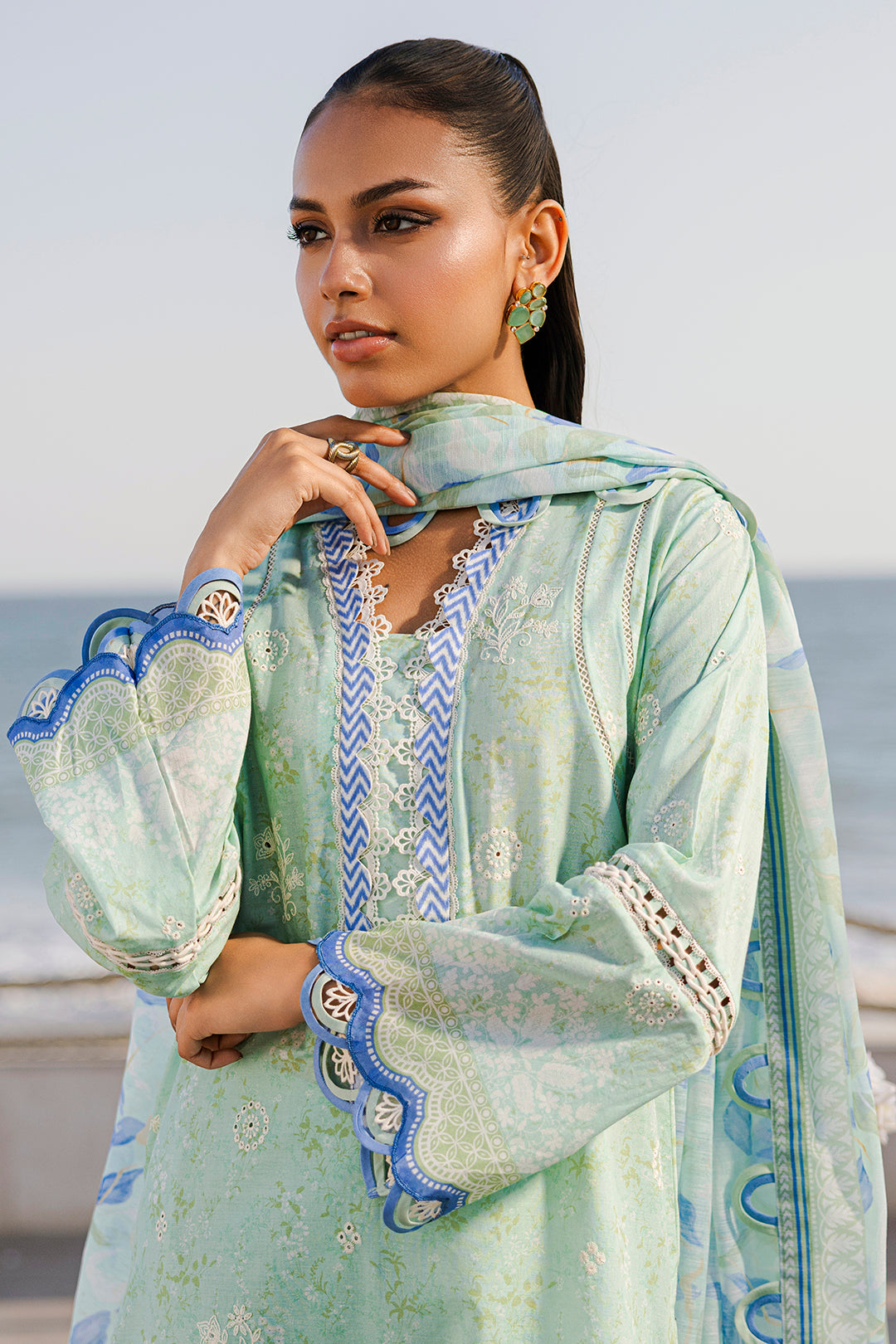 Embroidered Shirt Shalwar Dupatta - 0529