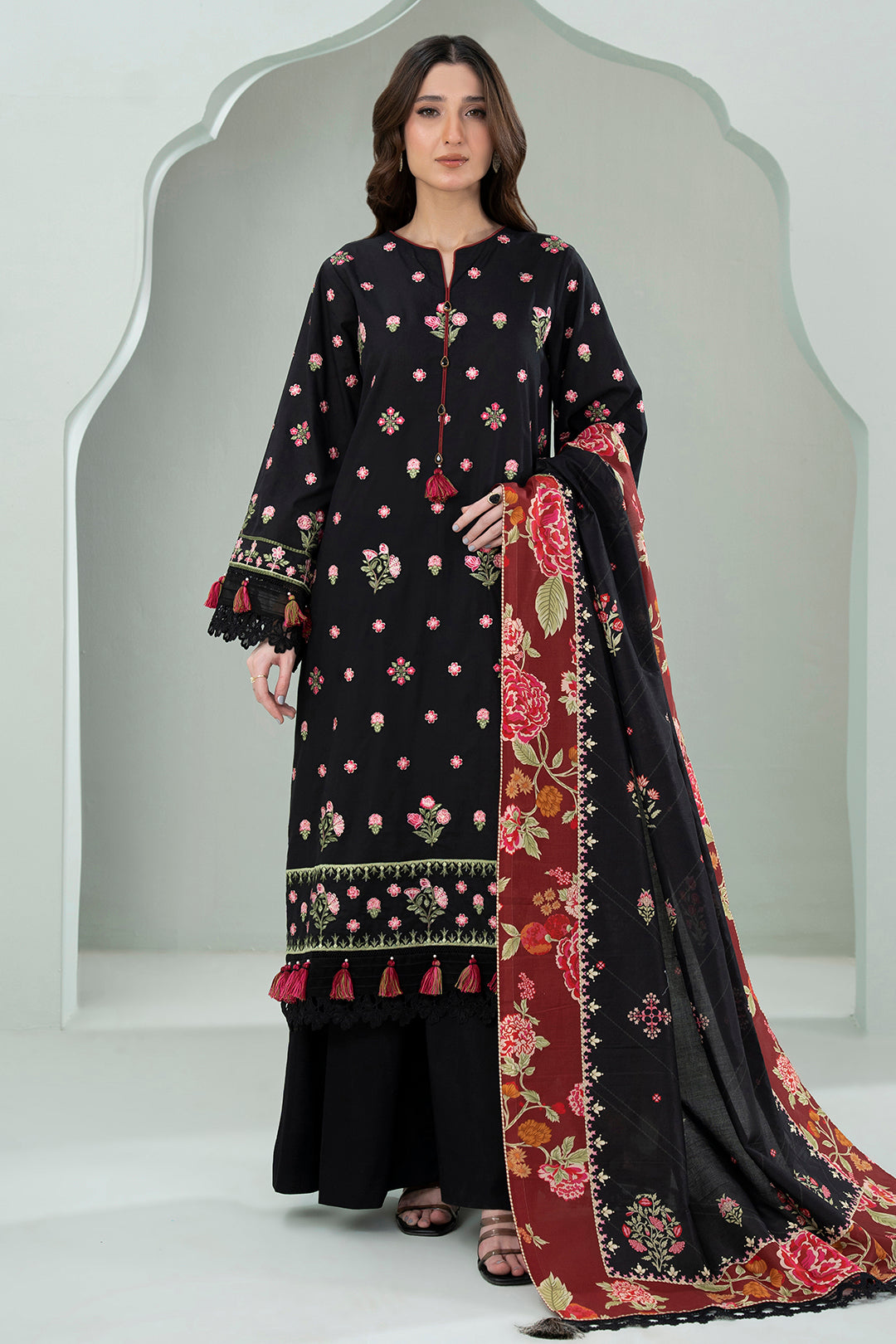 Embroidered Shirt Shalwar Dupatta - 0531