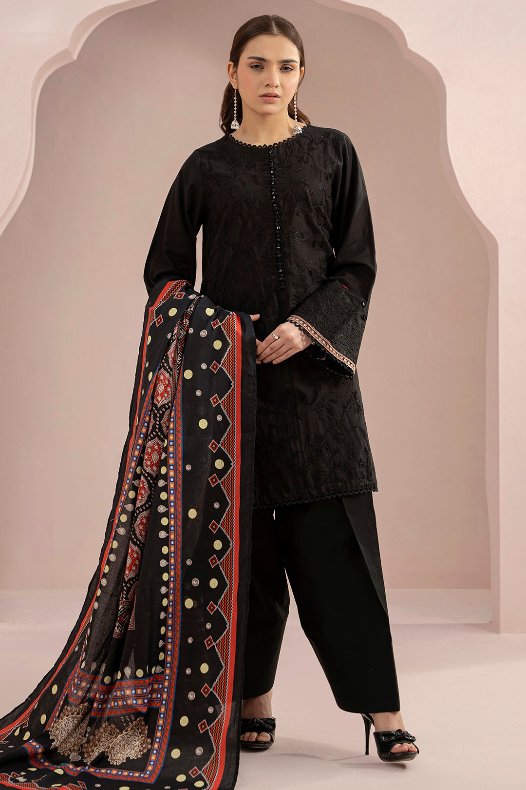 Embroidered Shirt Shalwar Dupatta - 0533