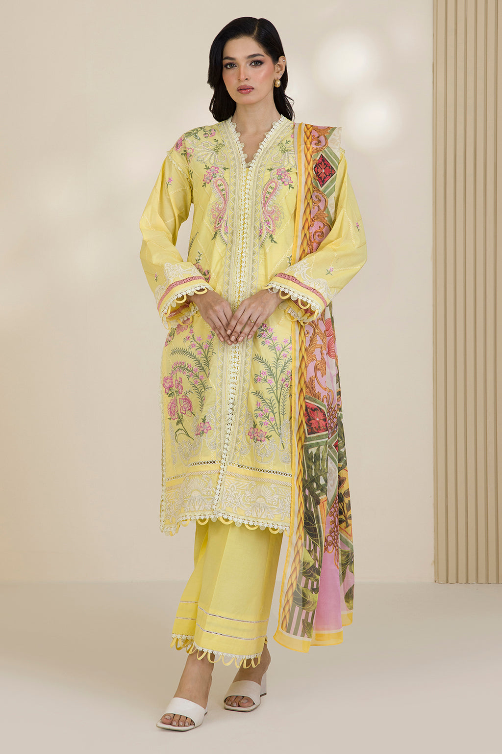 Embroidered Shirt Shalwar Dupatta - 0534