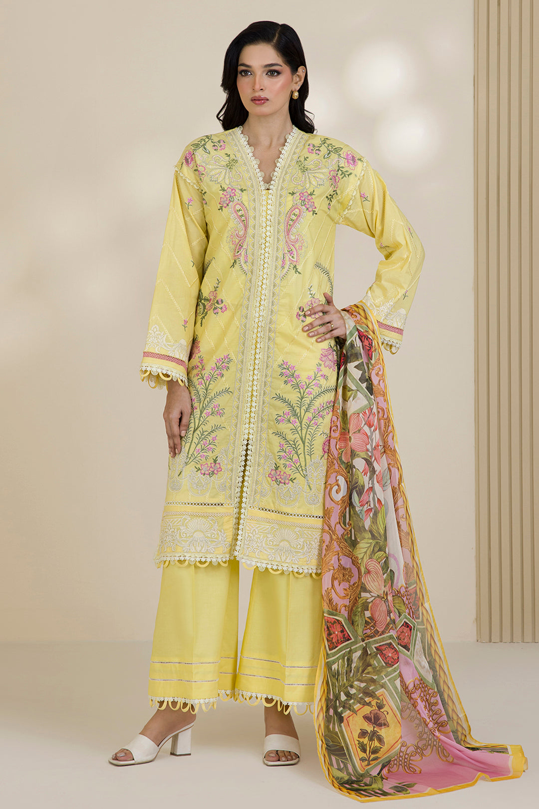 Embroidered Shirt Shalwar Dupatta - 0534