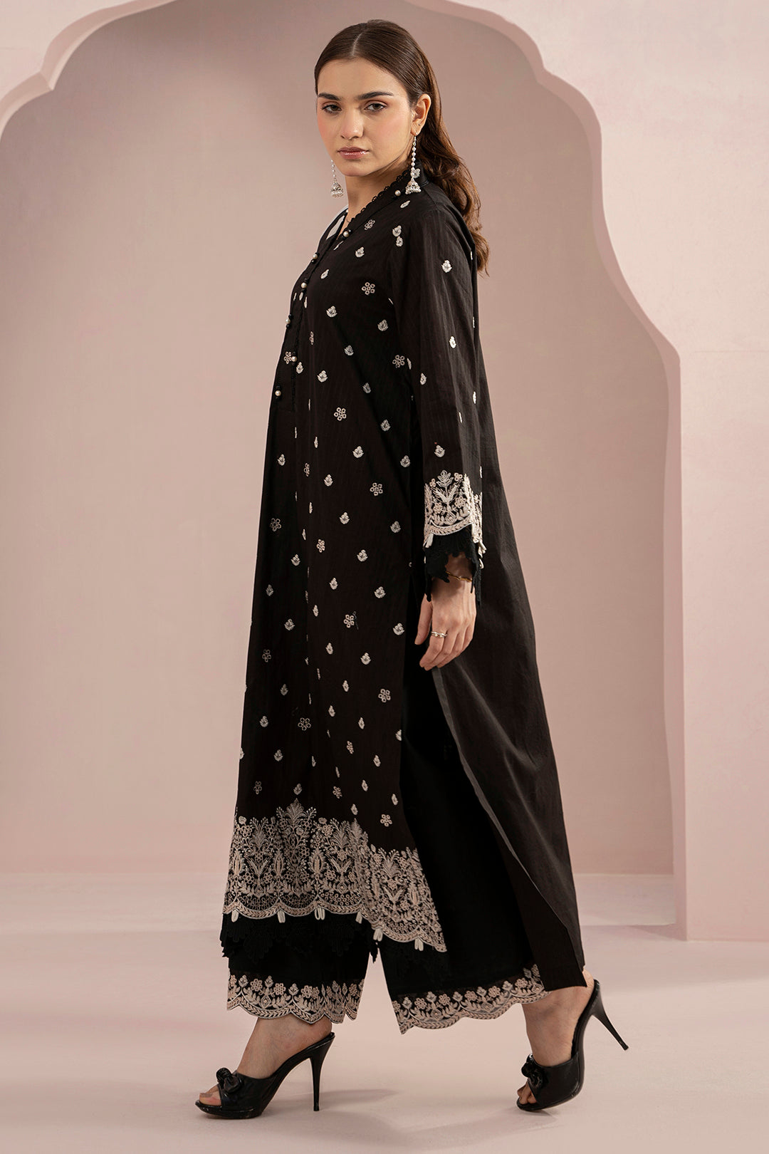 Embroidered Shirt Shalwar Dupatta - 0535