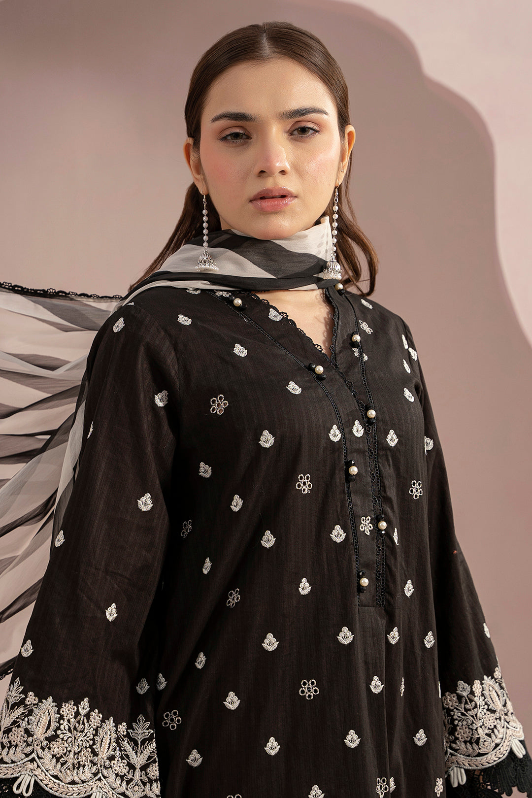 Embroidered Shirt Shalwar Dupatta - 0535
