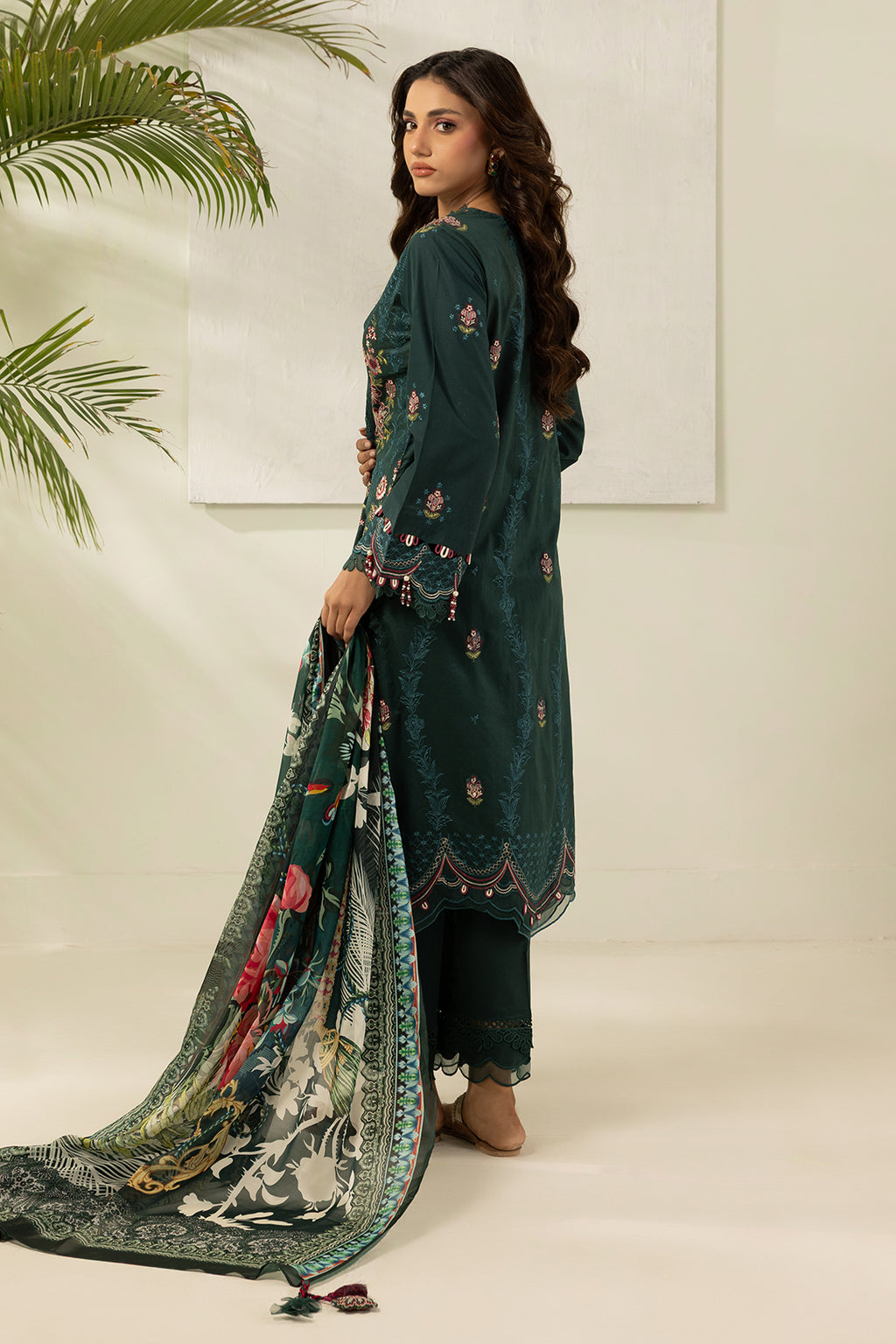 Embroidered Shirt Shalwar Dupatta - 0536