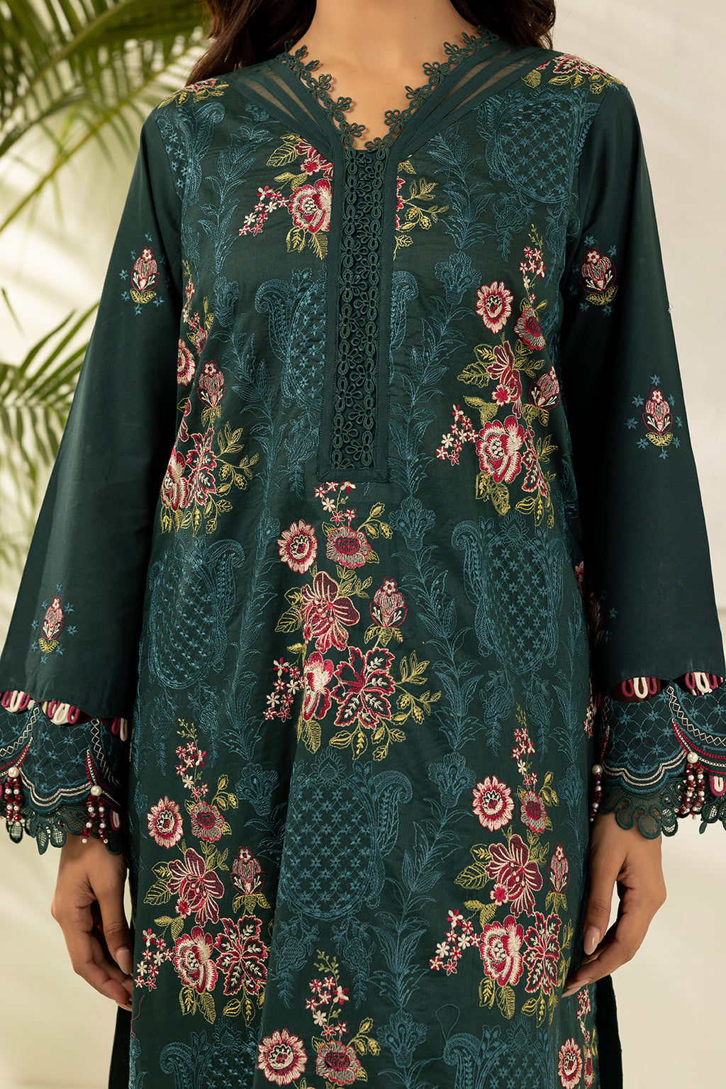 Embroidered Shirt Shalwar Dupatta - 0536