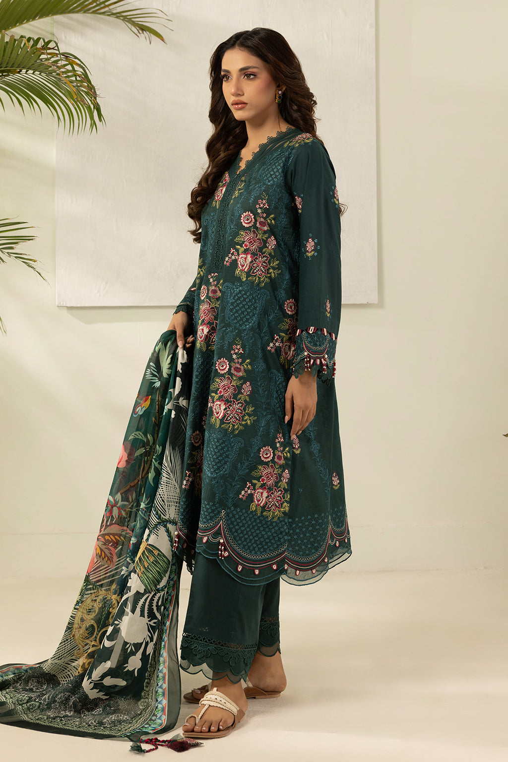 Embroidered Shirt Shalwar Dupatta - 0536