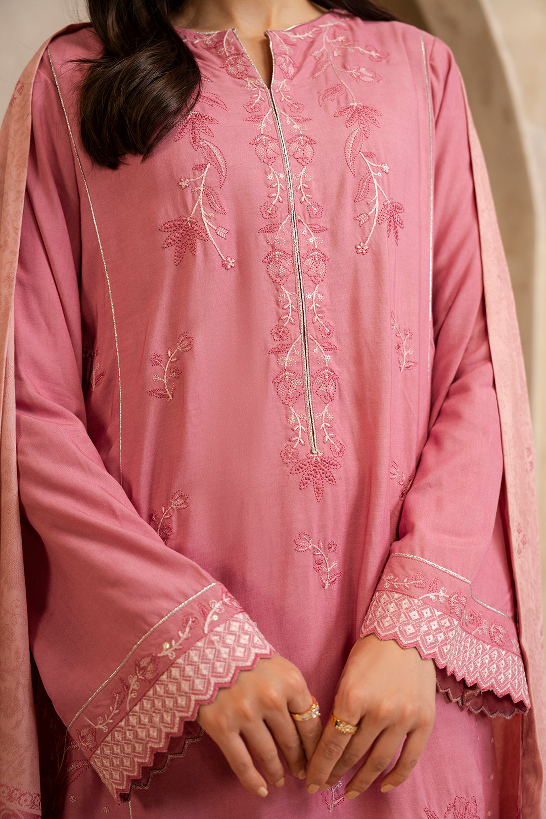 Embroidered Shirt Shalwar Dupatta - 0593