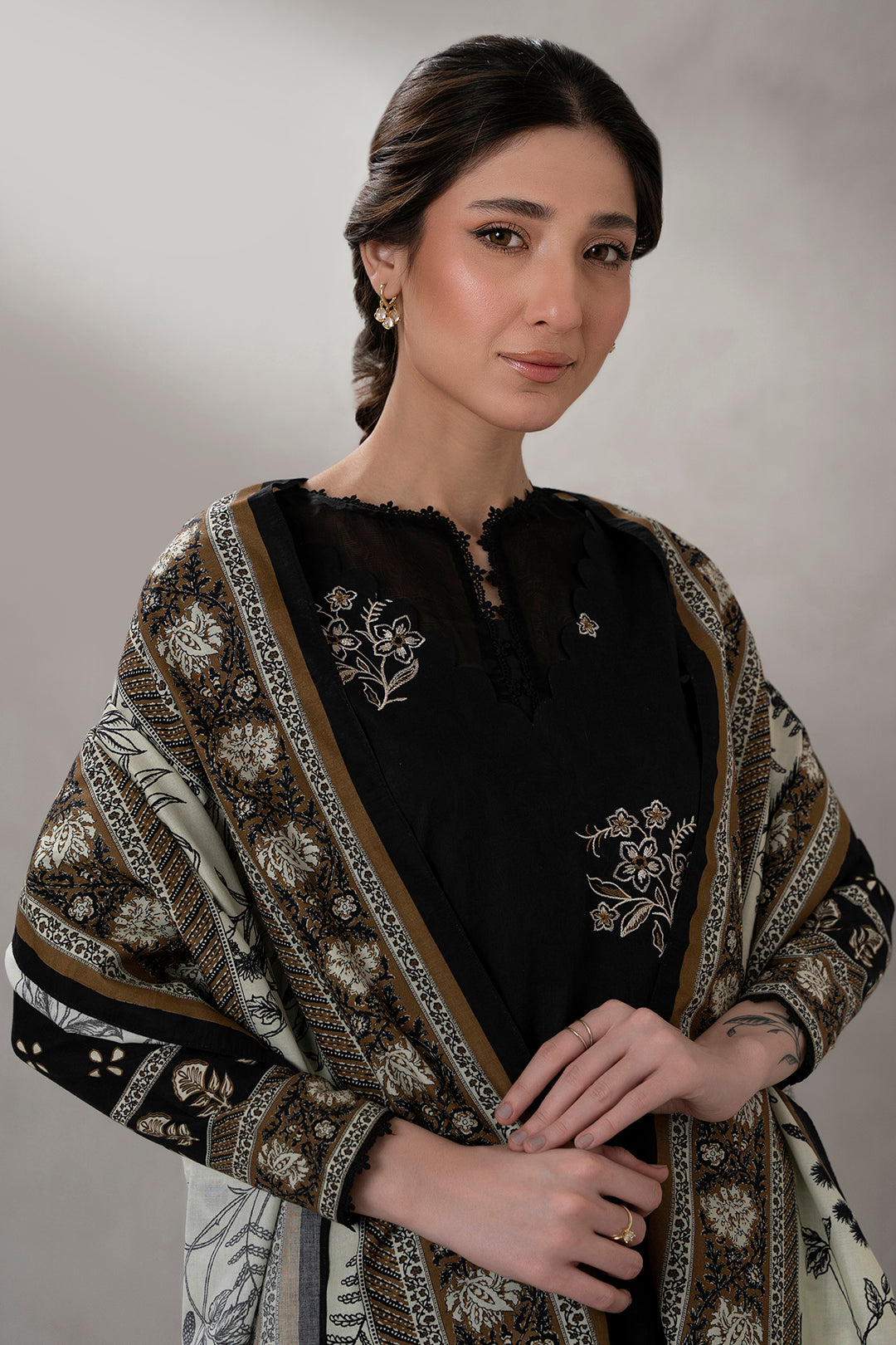 Embroidered Shirt Shalwar Dupatta - 0597