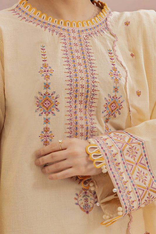 Embroidered Shirt Shalwar Dupatta - 0598