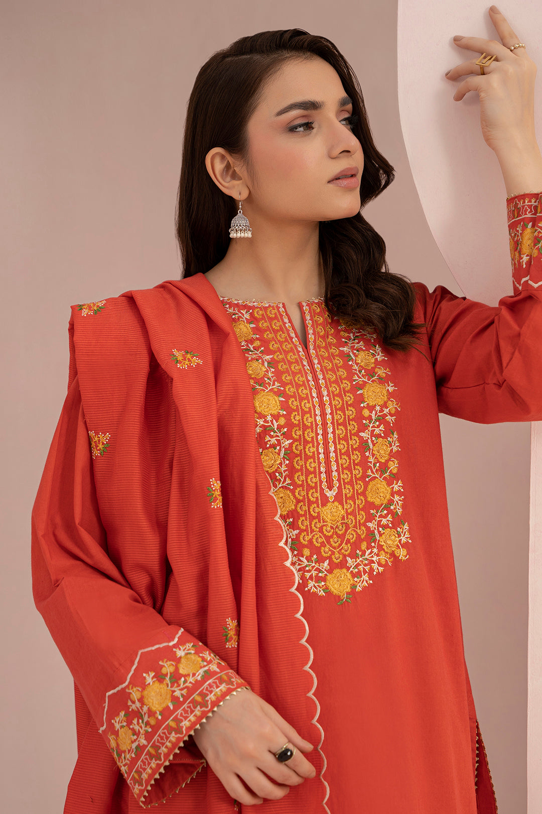 Embroidered Shirt Shalwar Dupatta - 0600