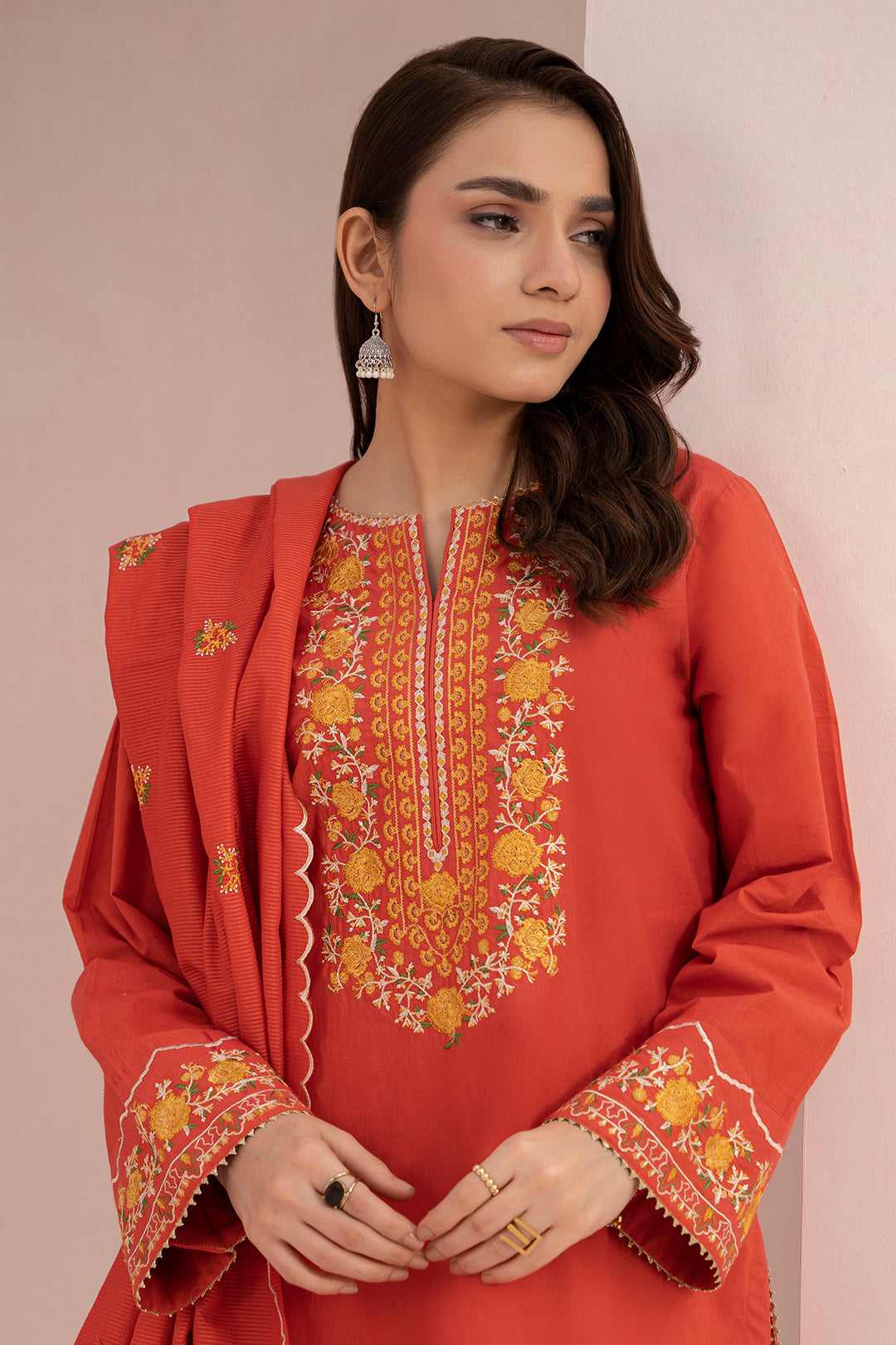 Embroidered Shirt Shalwar Dupatta - 0600