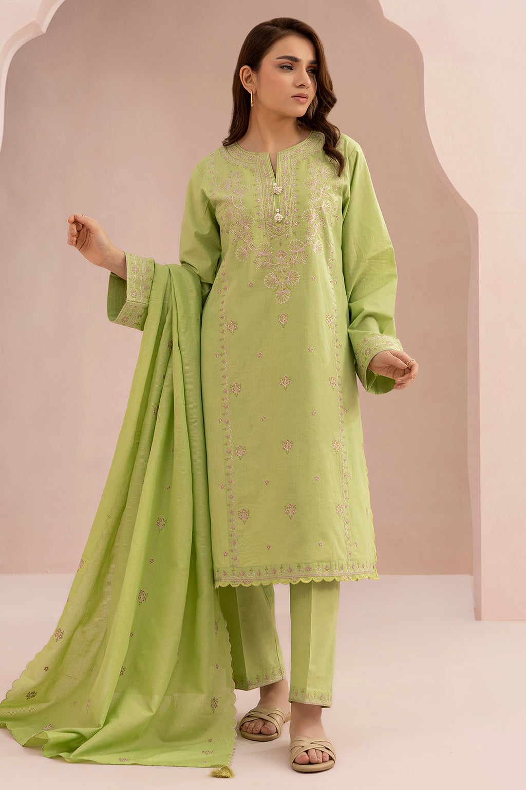 Embroidered Shirt Shalwar Dupatta - 0602
