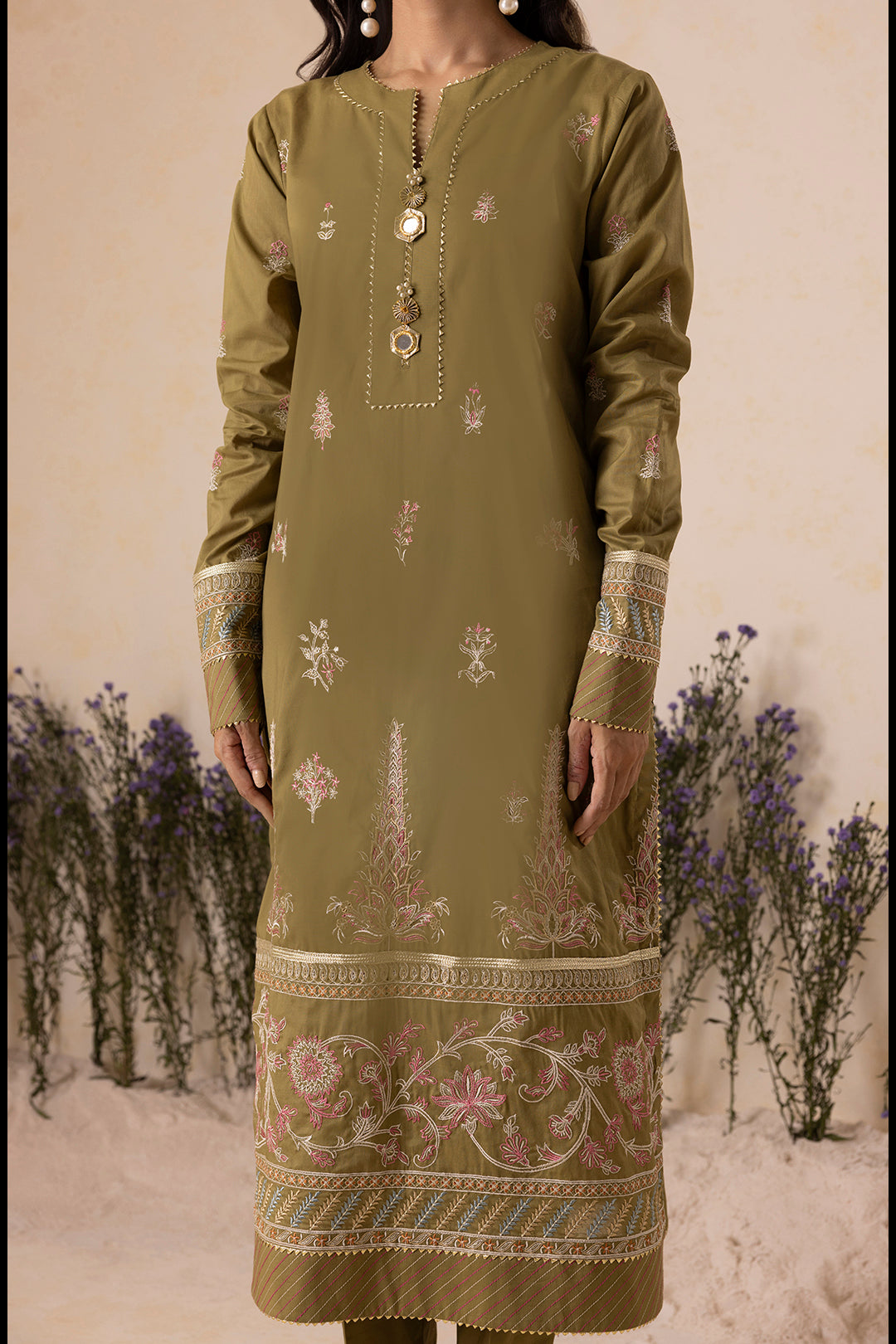 Embroidered Shirt Shalwar Dupatta - 0604