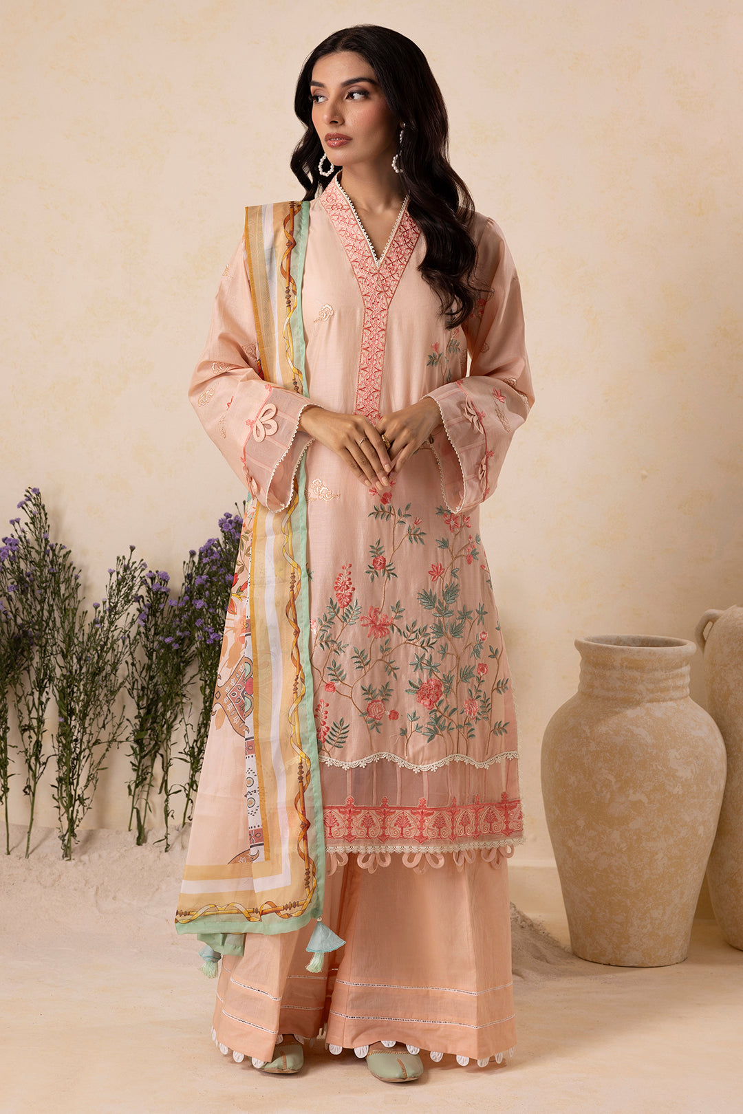 Embroidered Shirt Shalwar Dupatta - 0606