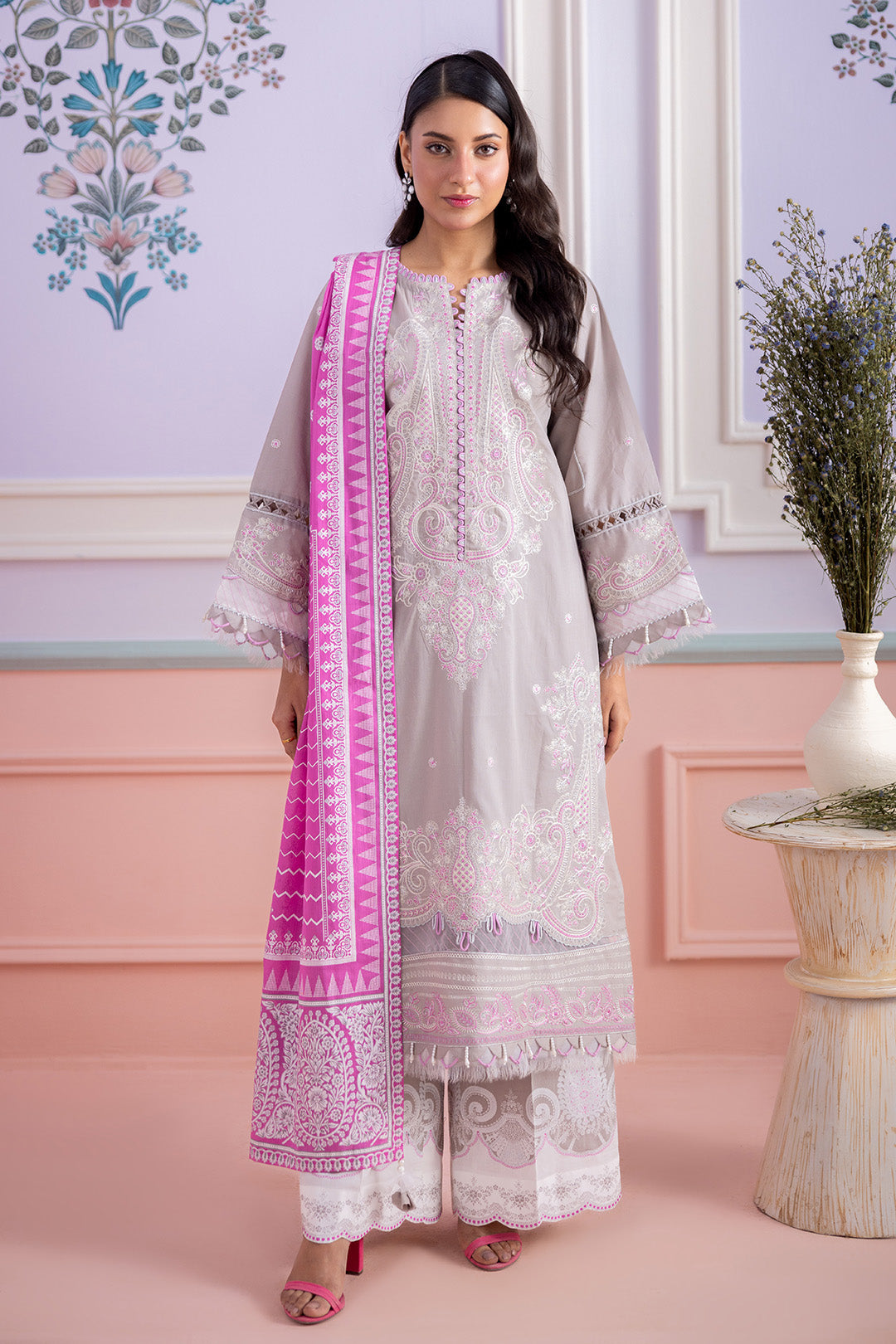Embroidered Shirt Shalwar Dupatta - 0608