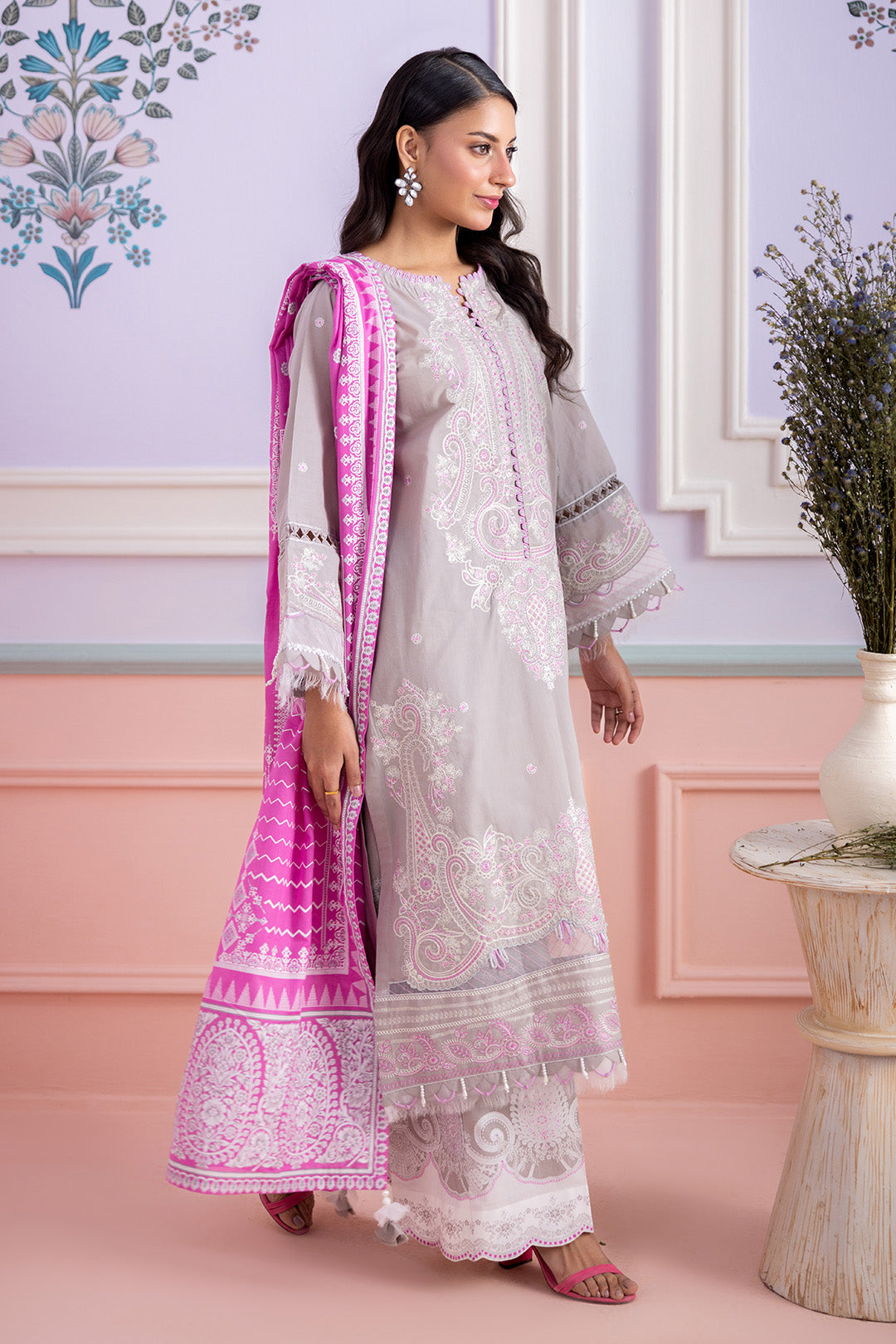 Embroidered Shirt Shalwar Dupatta - 0608
