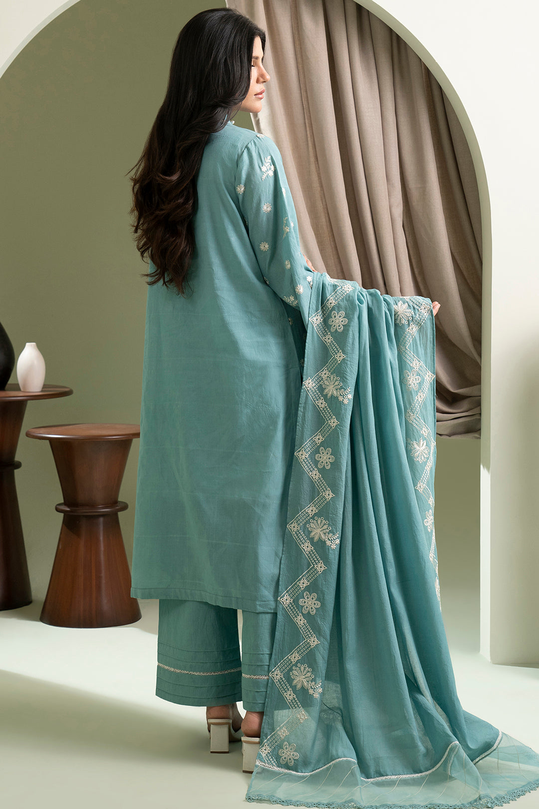 Embroidered Shirt Shalwar Dupatta - 0609