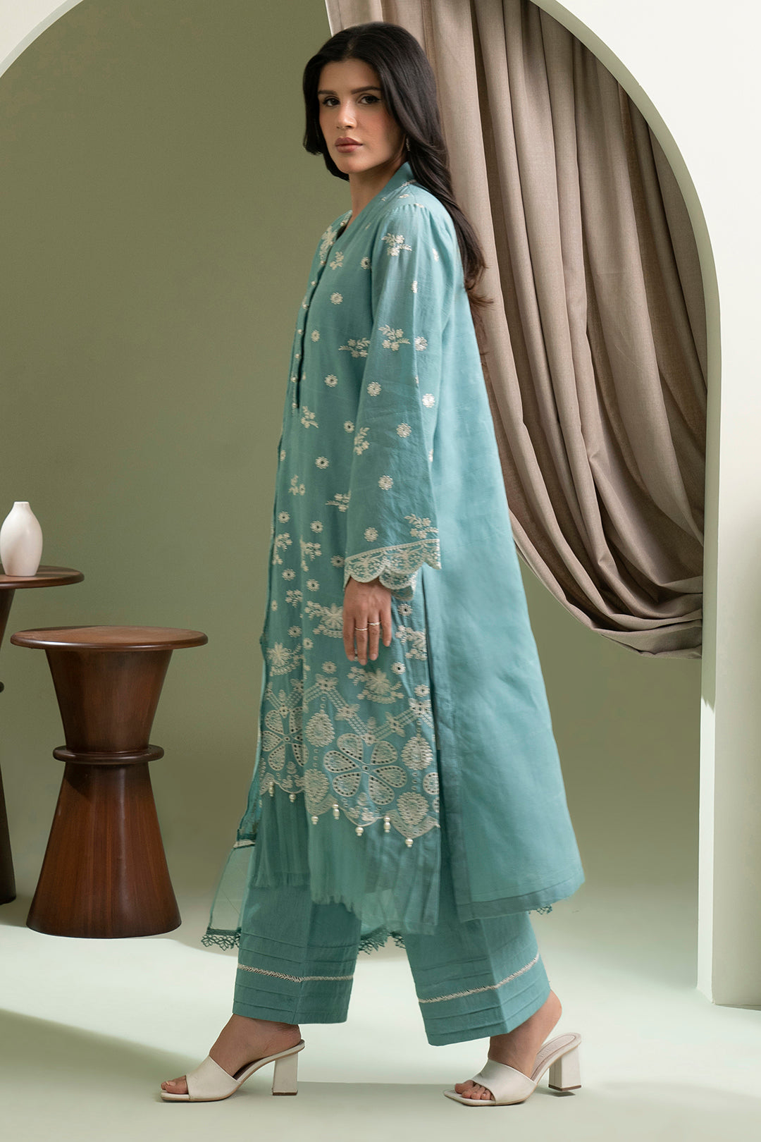 Embroidered Shirt Shalwar Dupatta - 0609