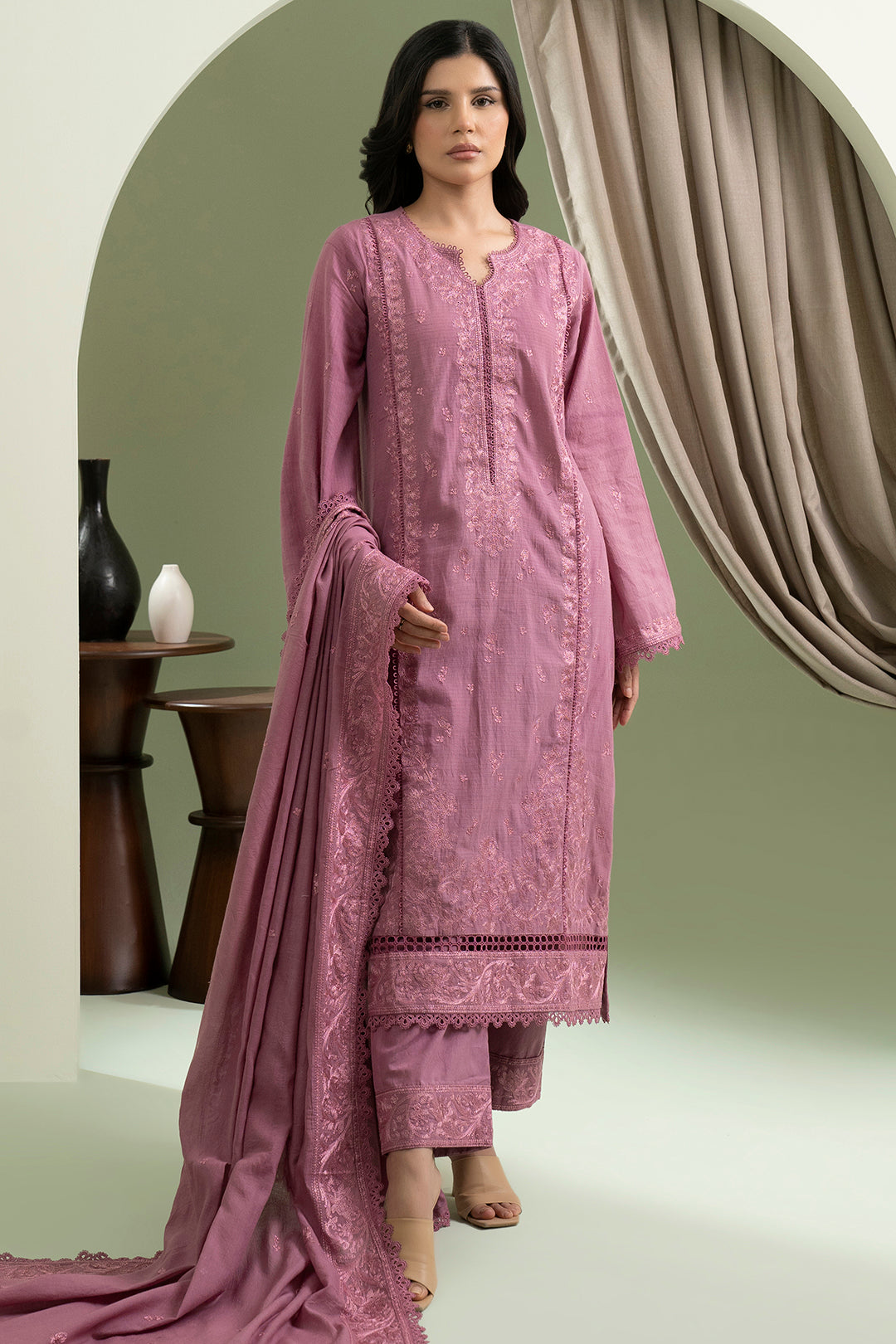 Embroidered Shirt Shalwar Dupatta - 0613