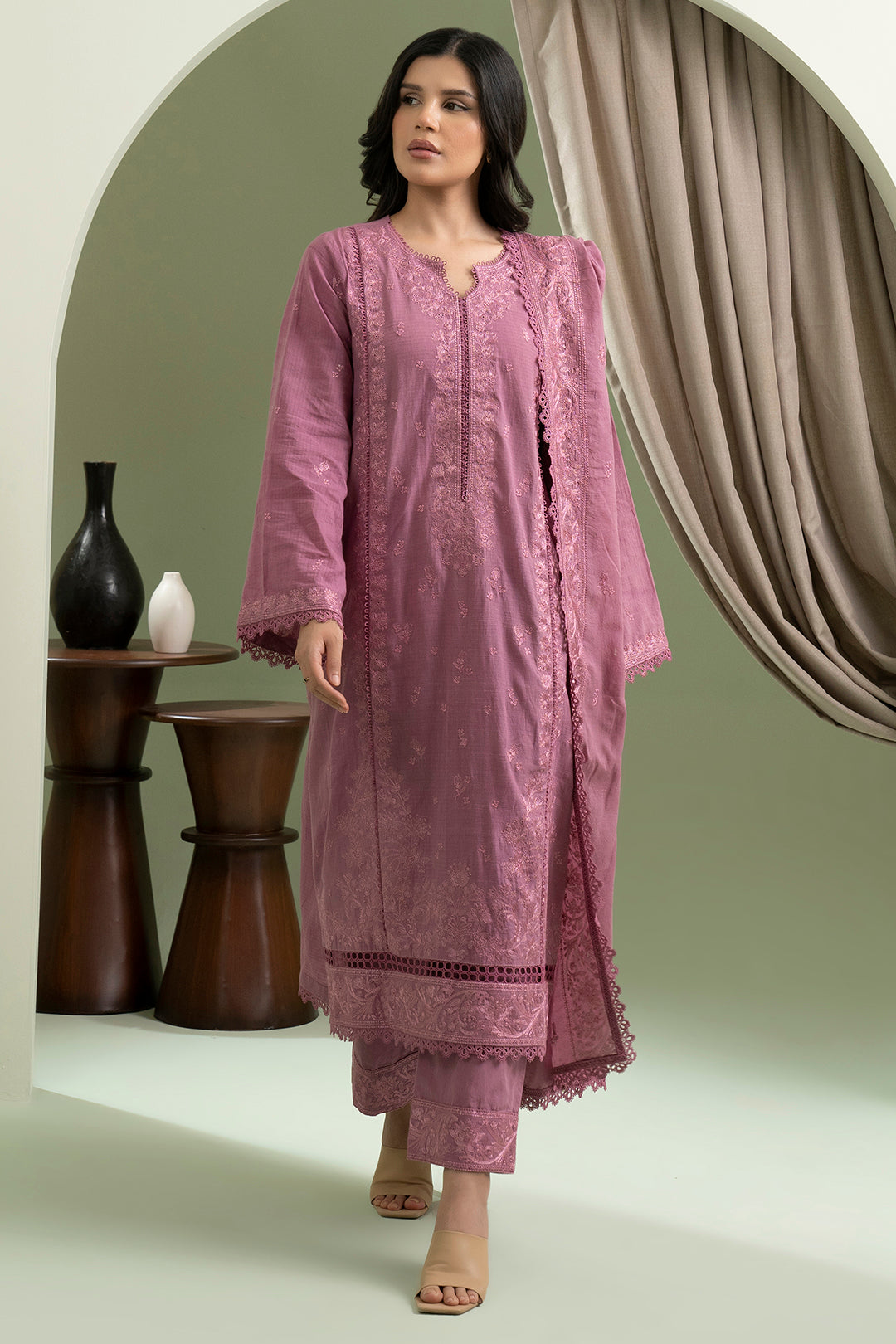 Embroidered Shirt Shalwar Dupatta - 0613
