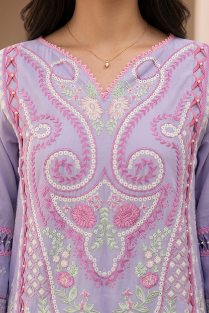 Embroidered Shirt Shalwar Dupatta - 0614