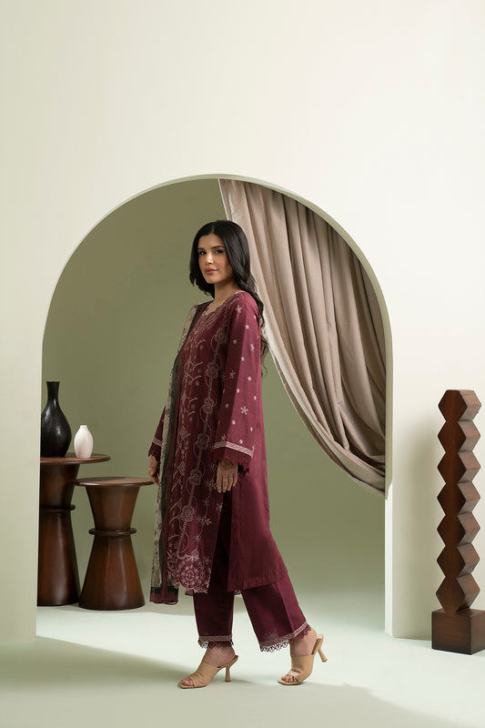 Embroidered Shirt Shalwar Dupatta - 0615