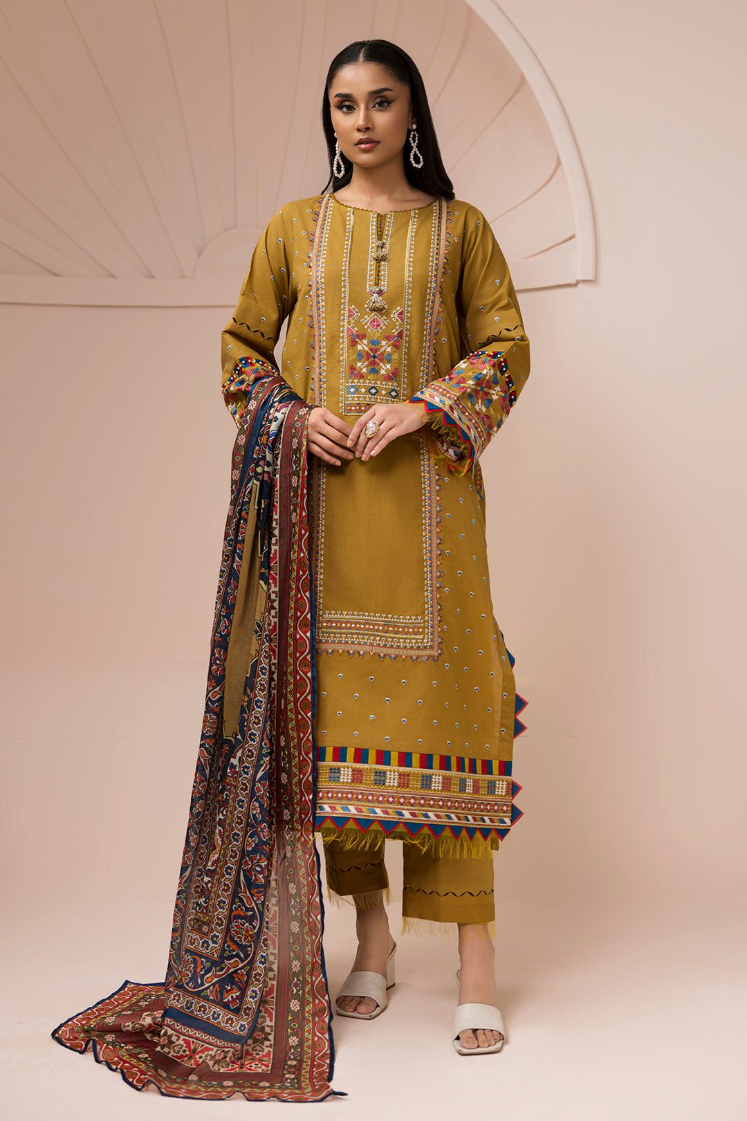 Embroidered Shirt Shalwar Dupatta - 0616