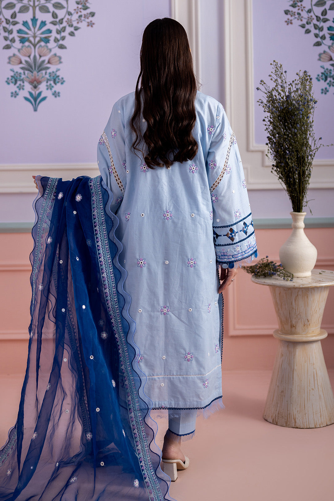 Embroidered Shirt Shalwar Dupatta - 0618